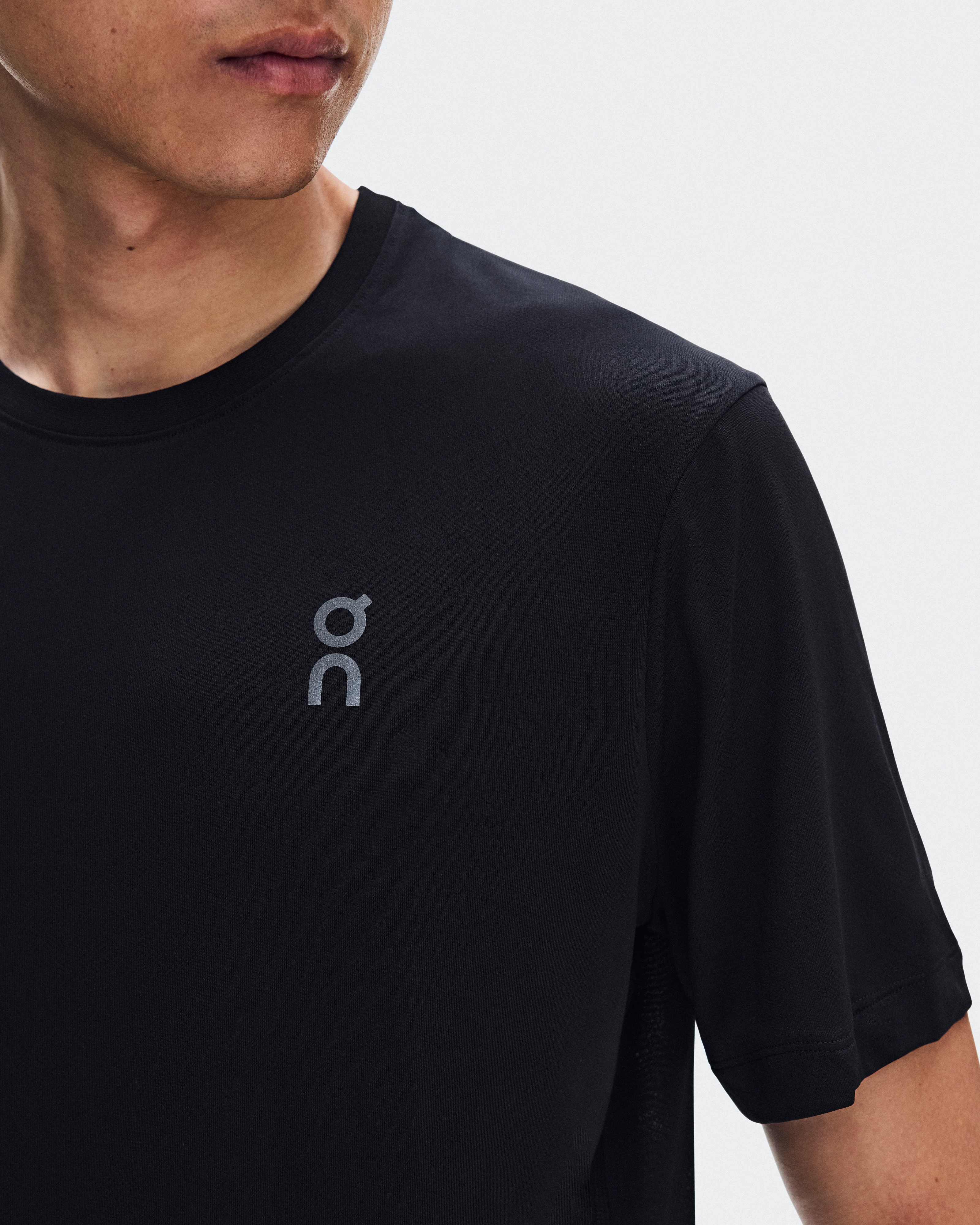 On Core-T Grid Black Men Tops and t-shirts