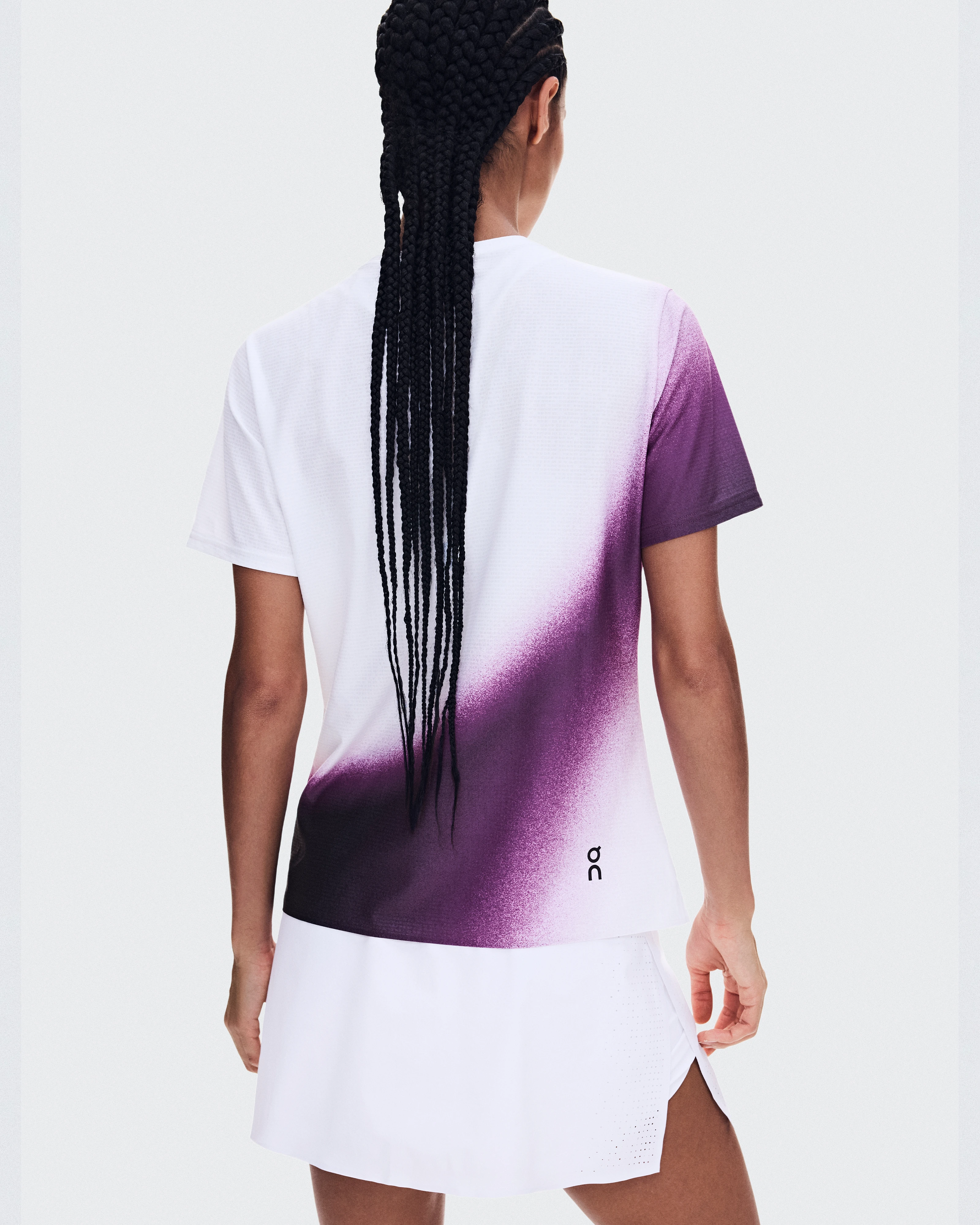 On Court-T Swing White & Cassis Women Tops and t-shirts