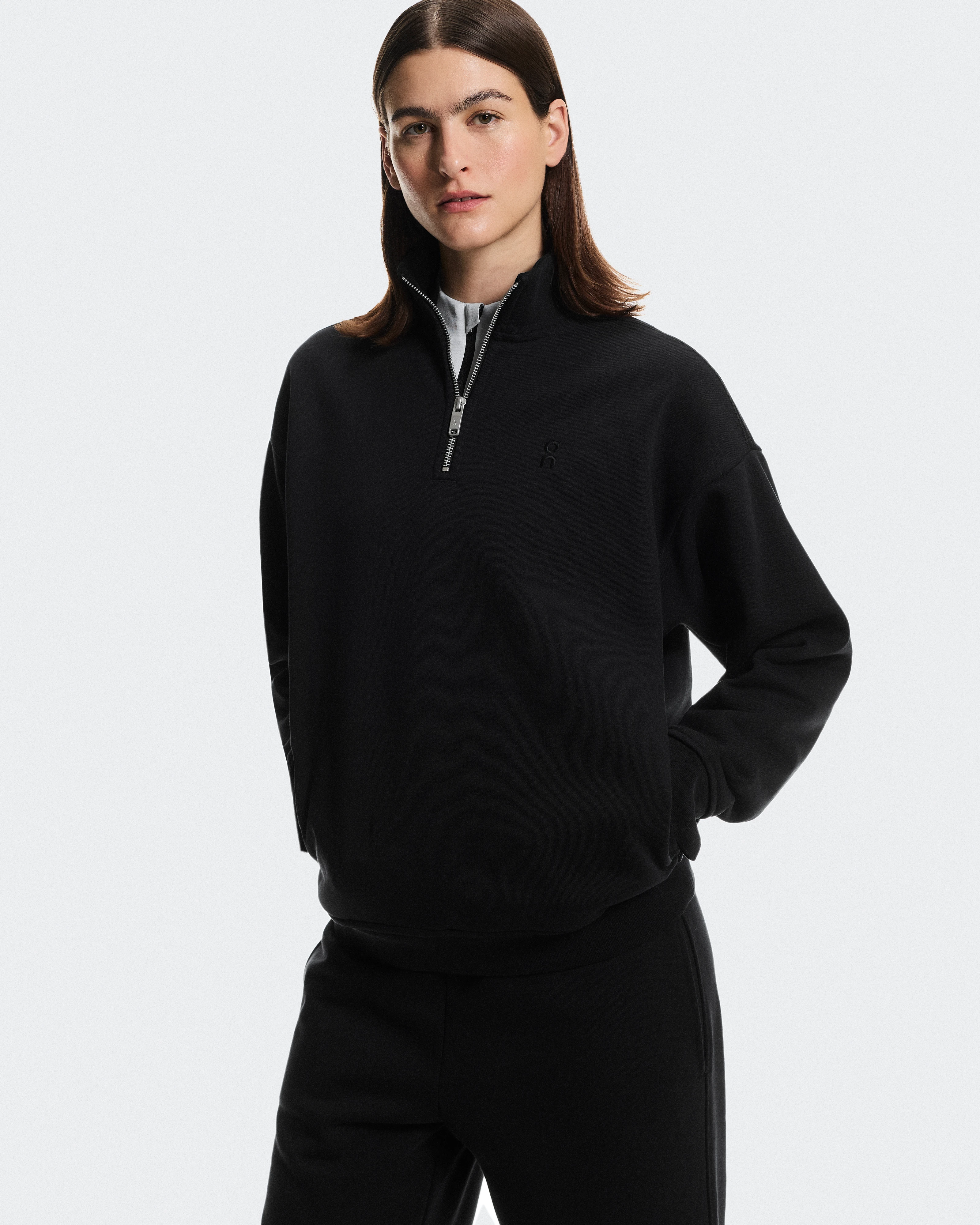 On Club Collective 1/4 Zip Black Women Hoodies and sweatshirts