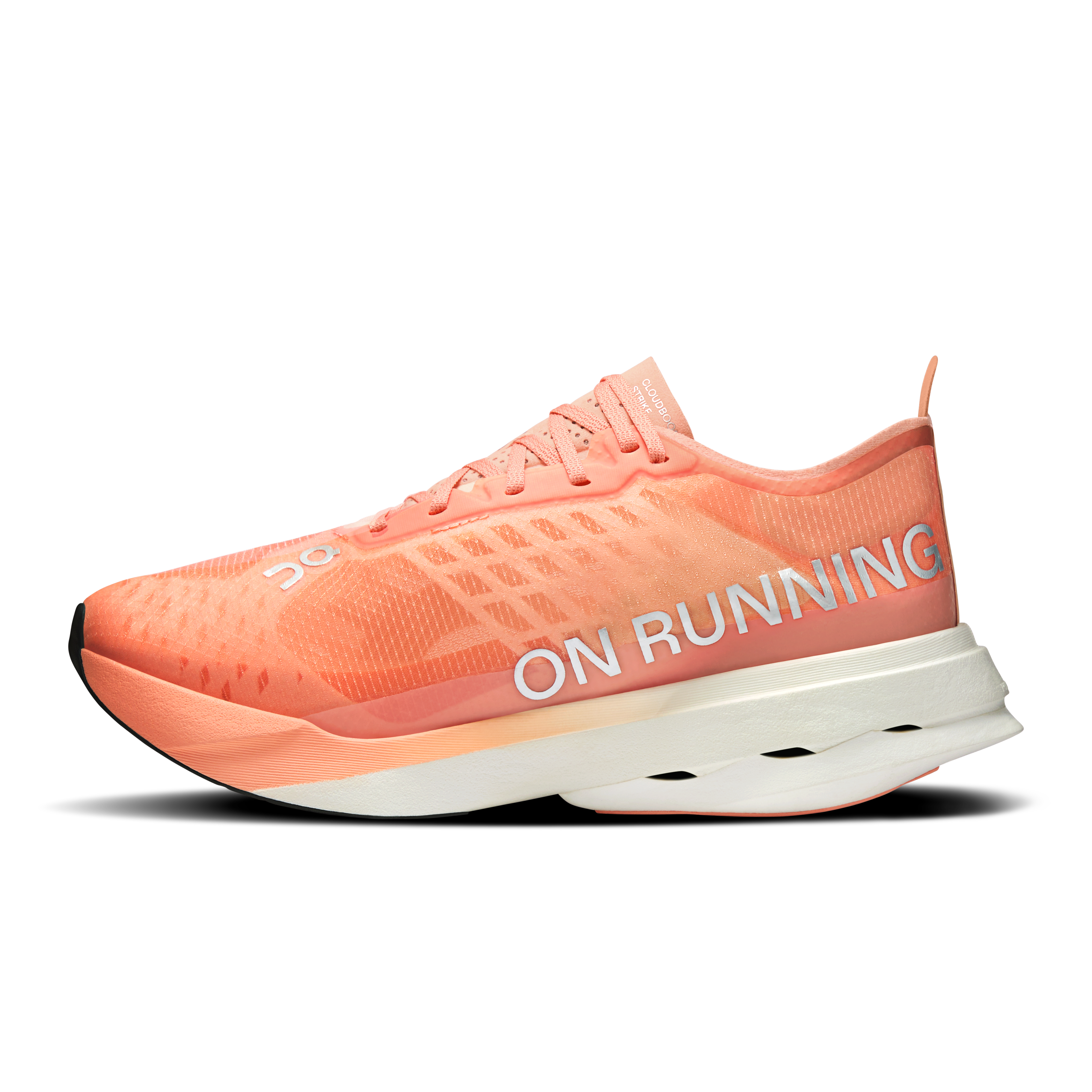 On Cloudboom Strike Sunstone & White Women Road running Shoes