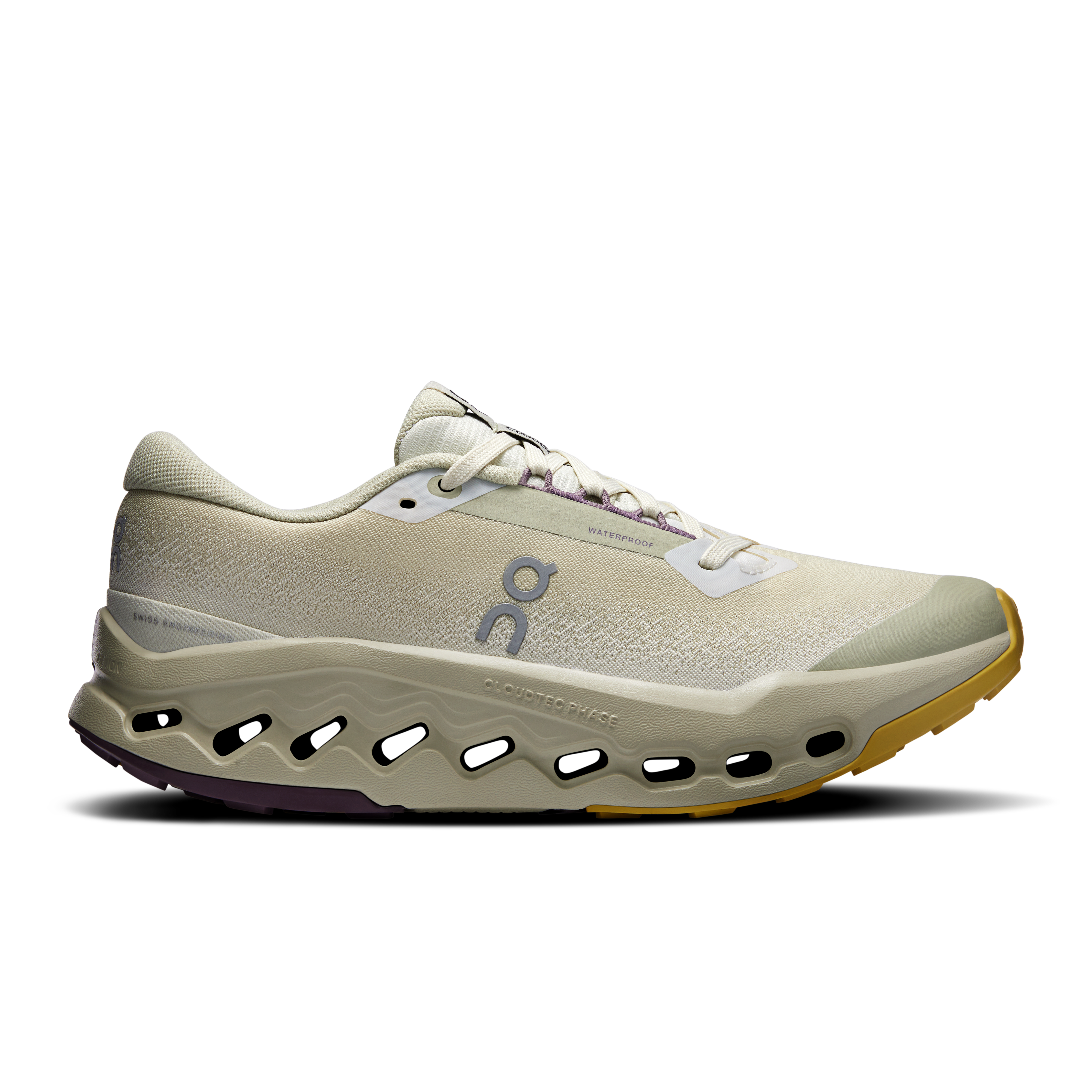 On Cloudsurfer Trail 2 Waterproof Ghost & Chalk Women – Trail running, smooth ride Shoes