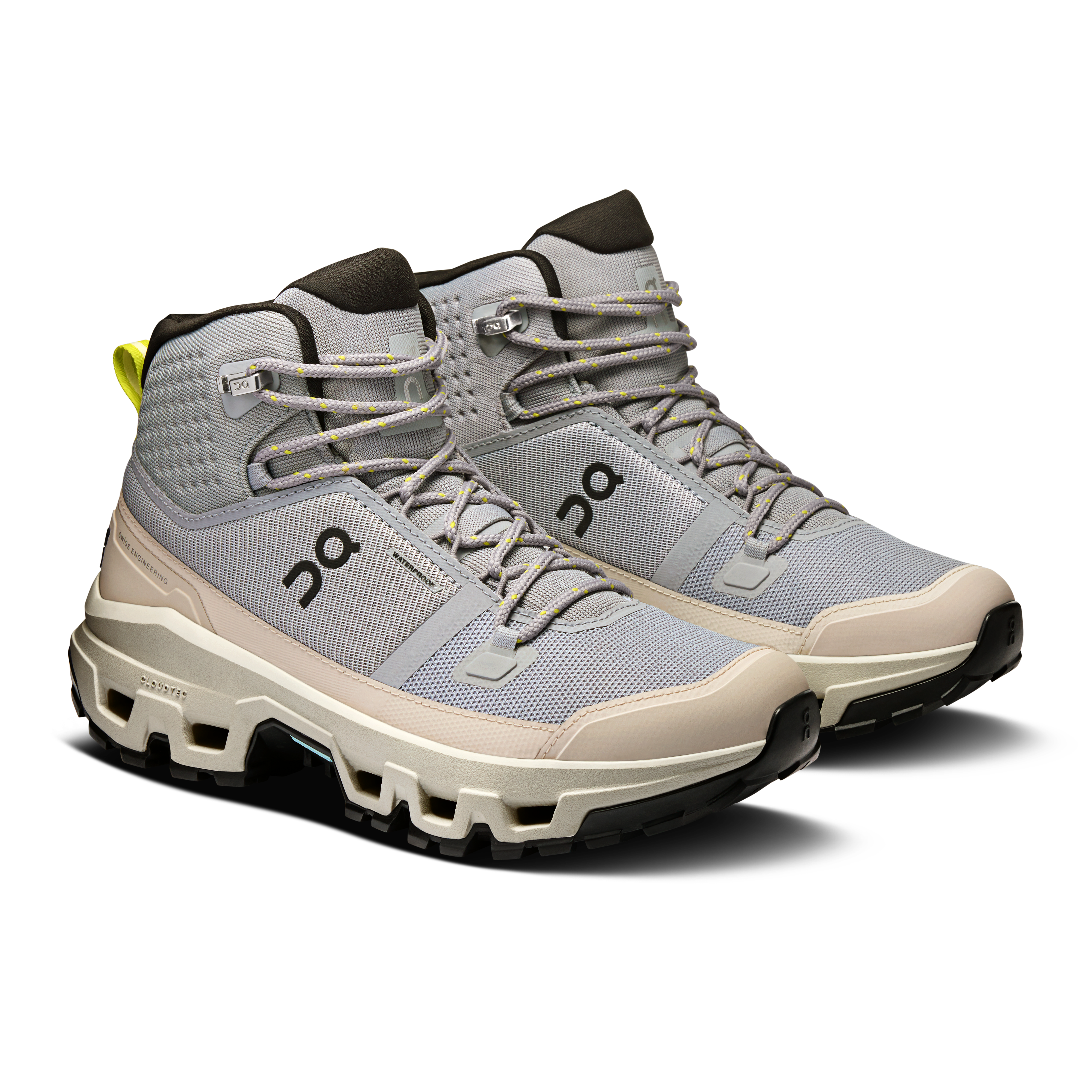 On Cloudrock Mid Waterproof Alloy & Ice Women Hiking Shoes