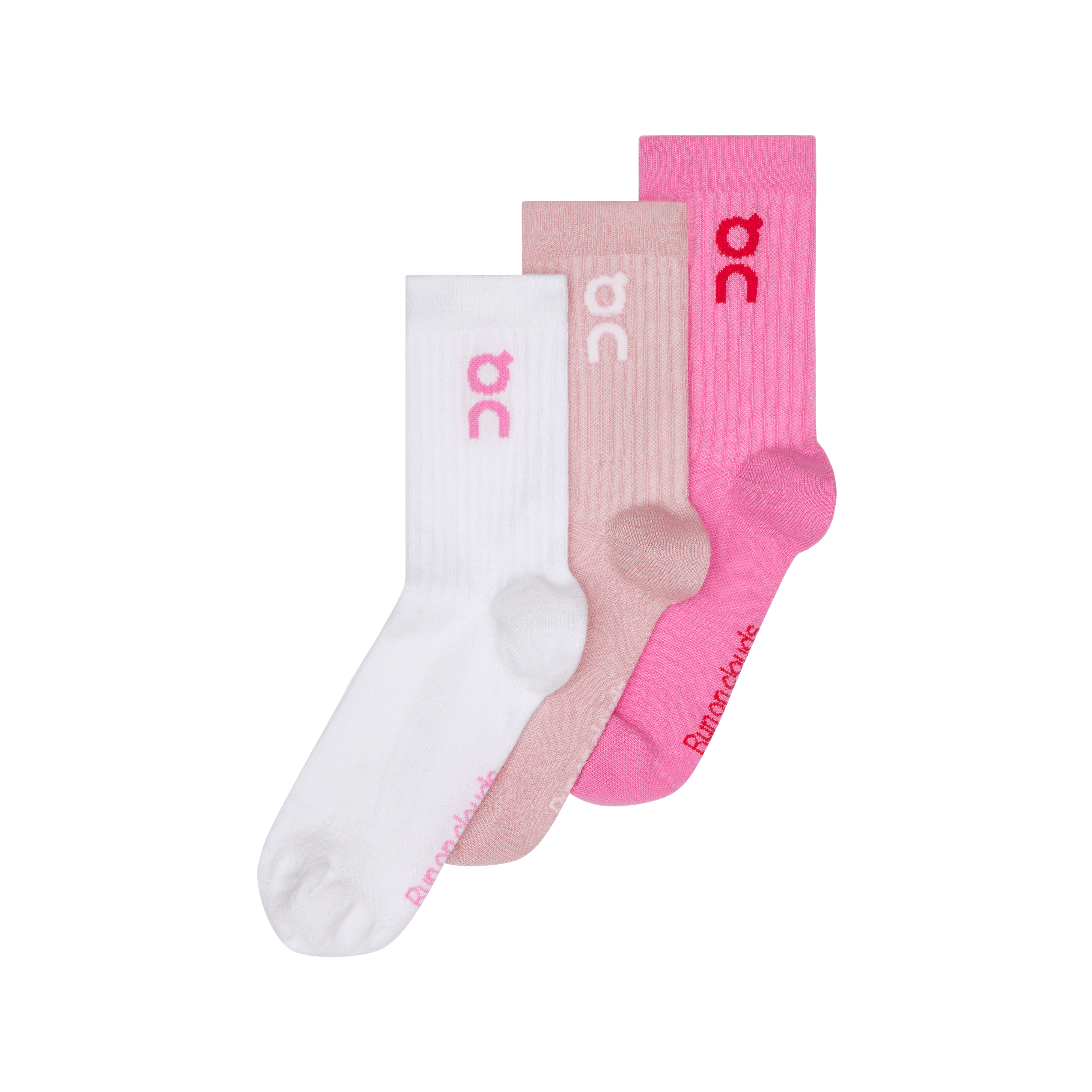Logo Sock High 3P in Mauve/Raspberry