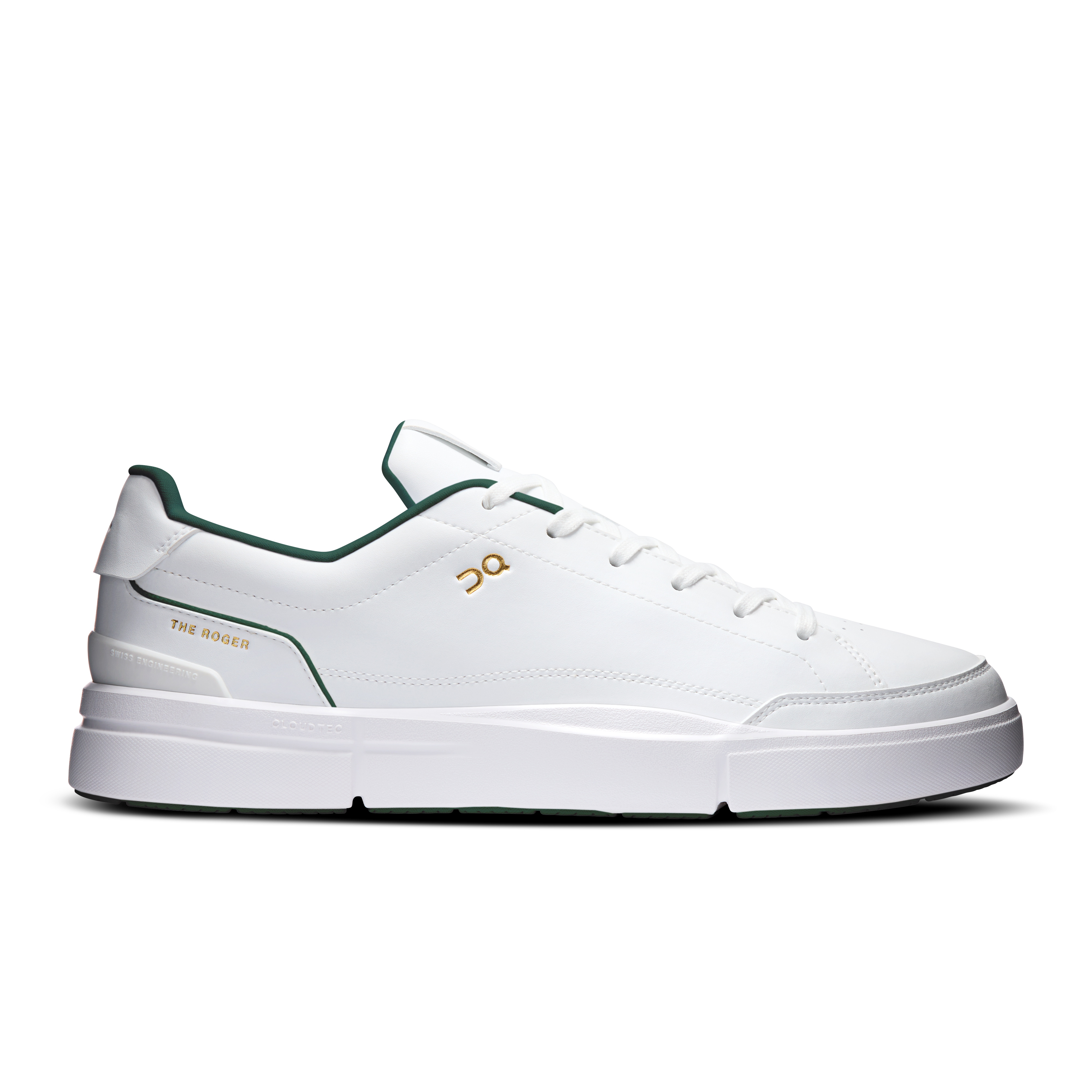 On THE ROGER Centre Court White & Evergreen Women – All-day Shoes