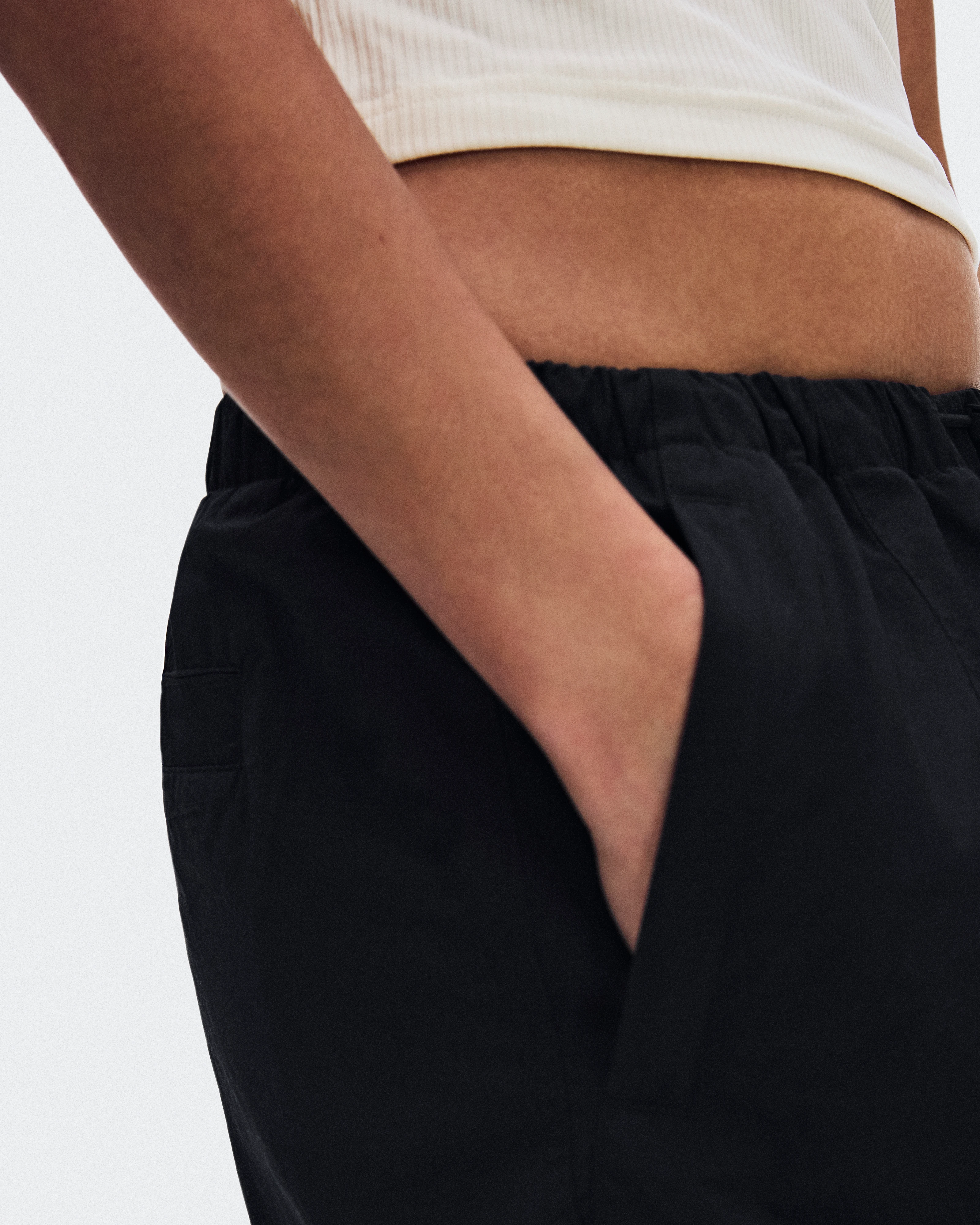 On Parachute Pants Black Women Pants