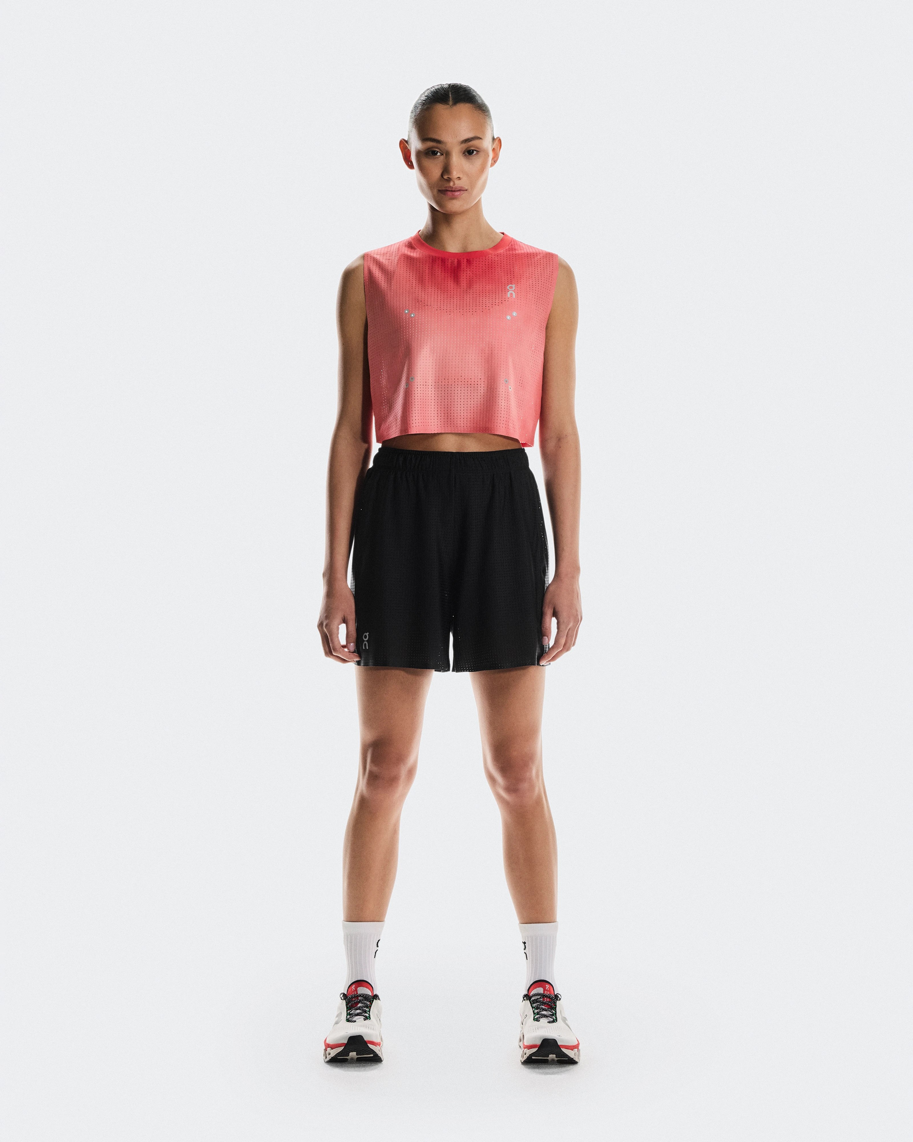 On Pace Mesh Shorts Black Women Shorts