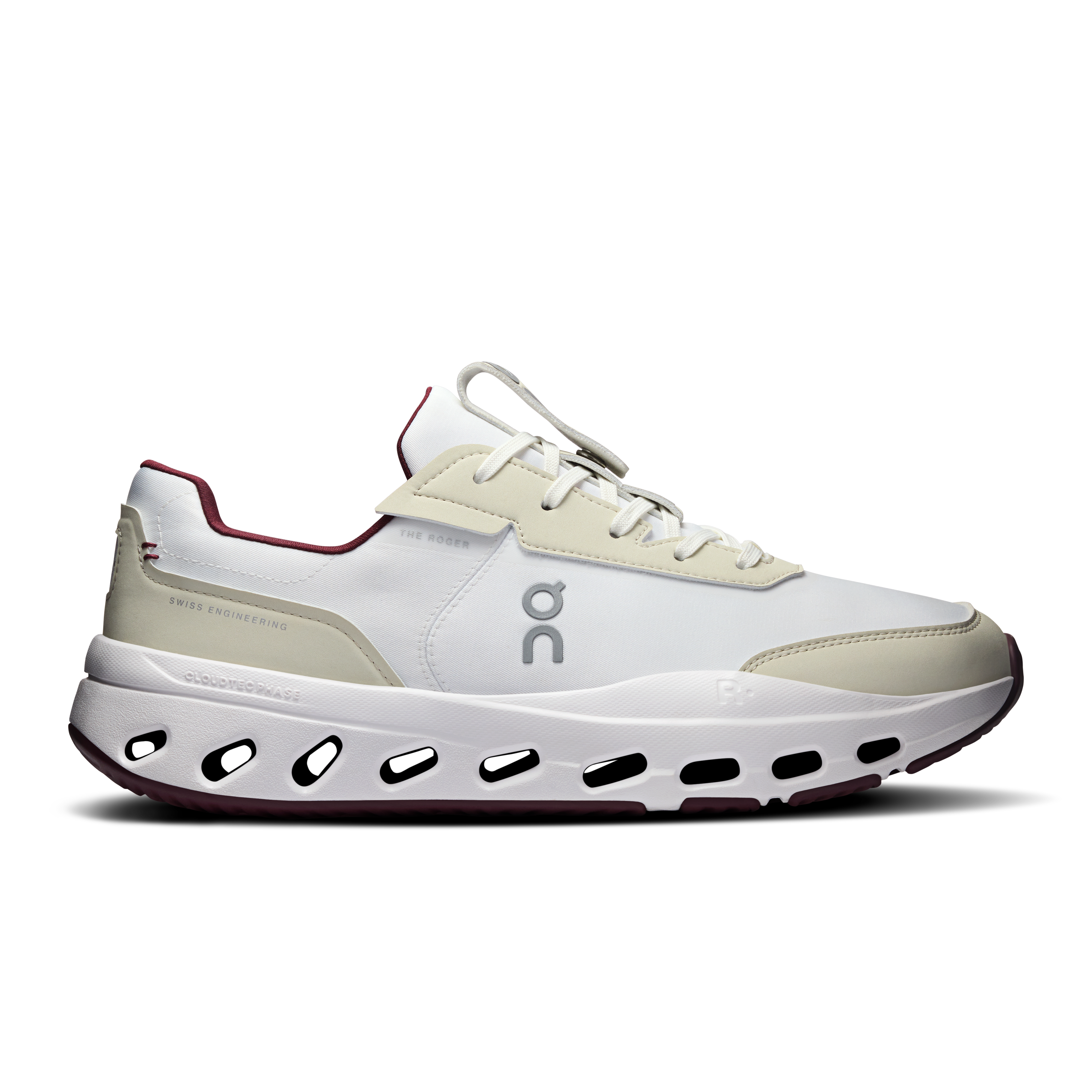 On THE ROGER Wildcard Ivory & Maroon Men – Lifestyle, All-Day Shoes