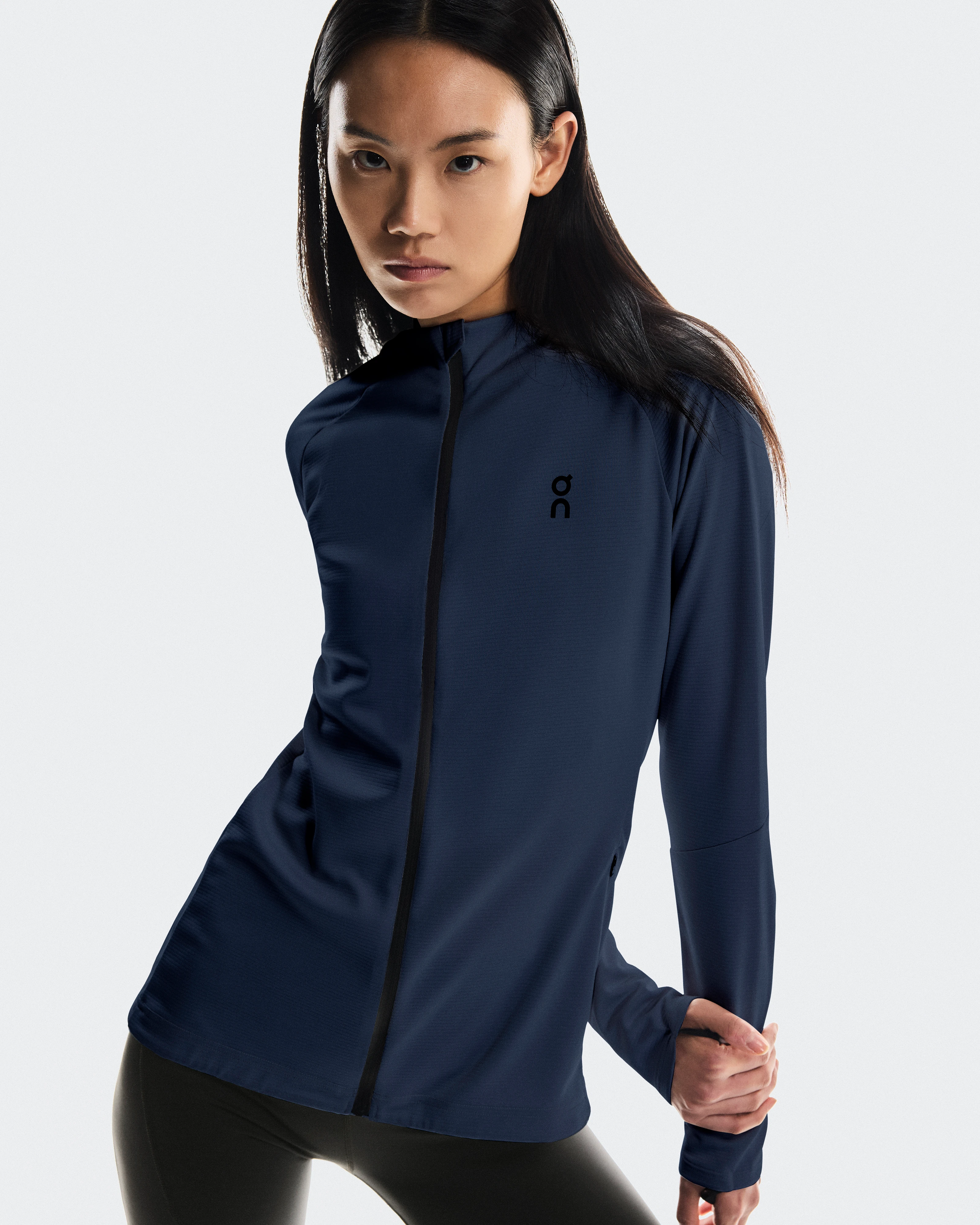 On Climate Zip Hoodie Navy Women Hoodies and sweatshirts