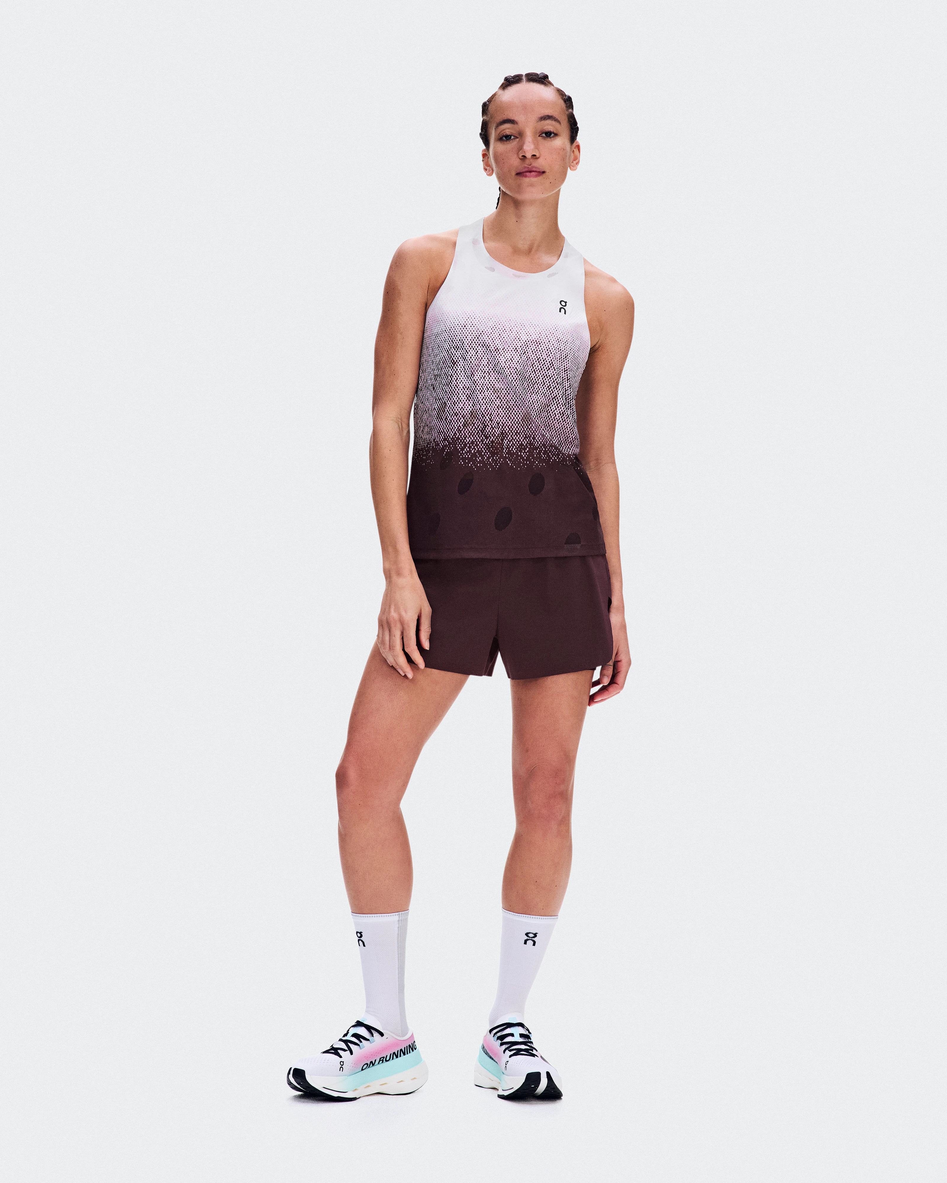 On Zero Tank Breathe Foxglove & White Women Tops and t-shirts