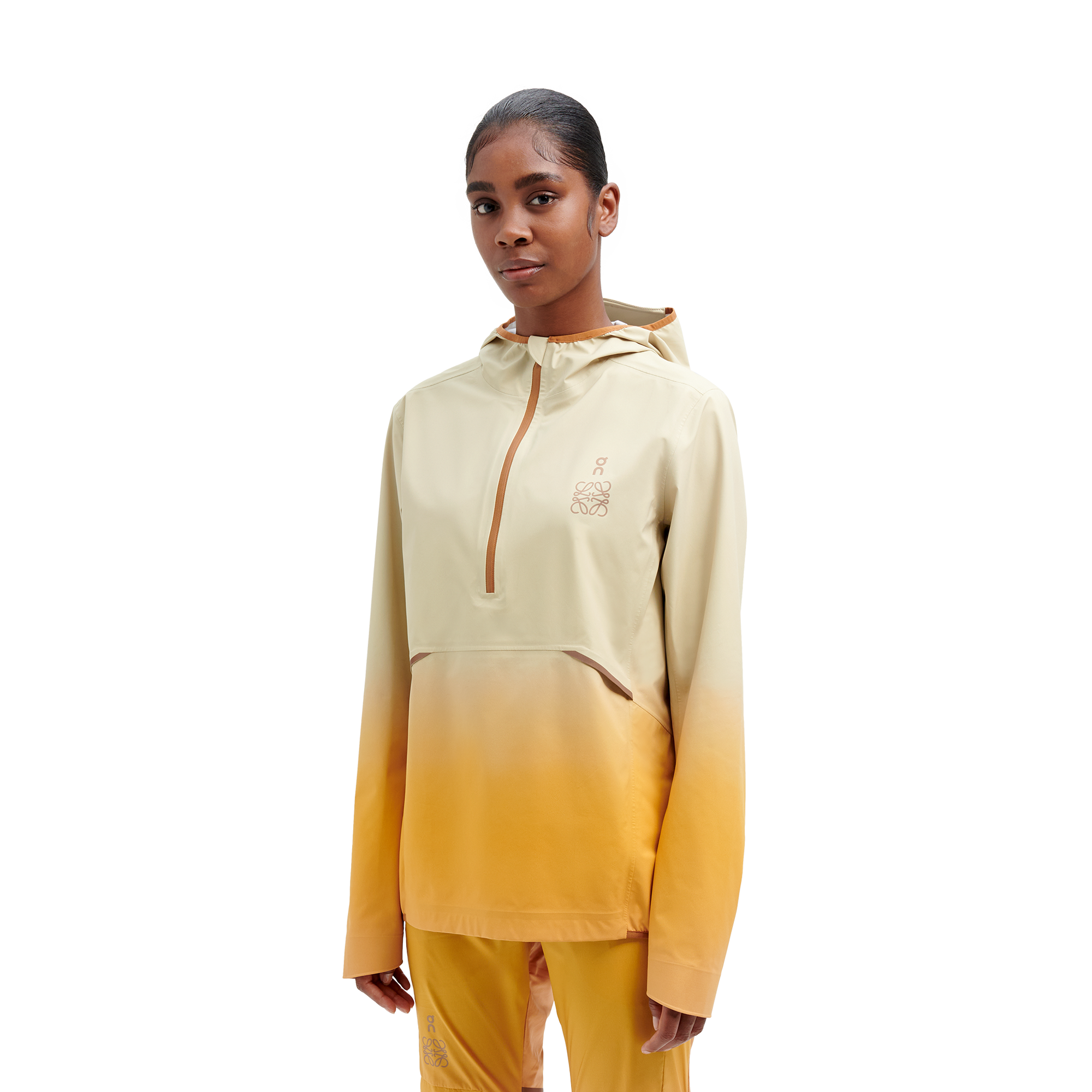On Waterproof Anorak LOEWE Gradient Orange Women – Weather protection, trails, hiking Jackets