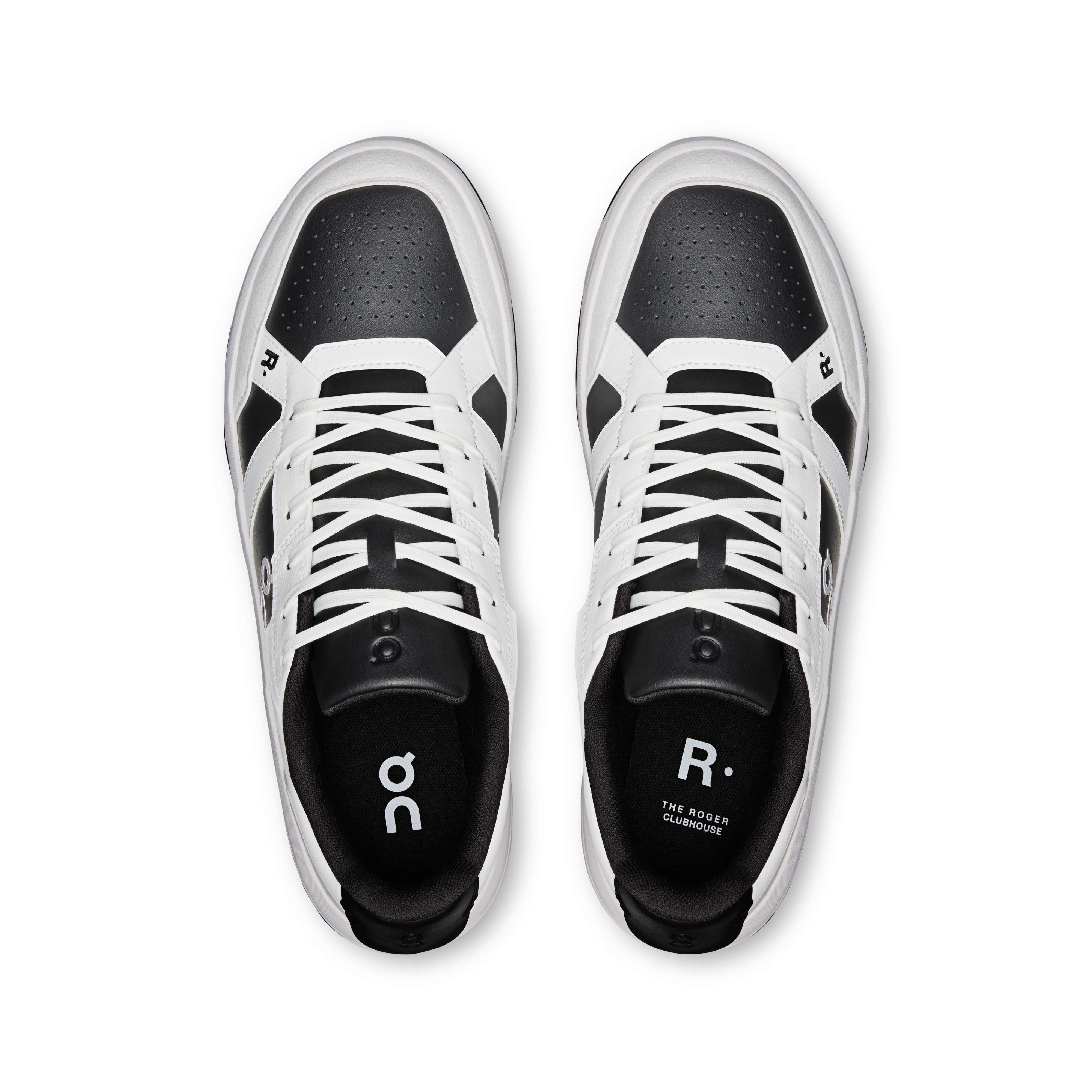 On THE ROGER Clubhouse White & Onyx Men Tennis Shoes