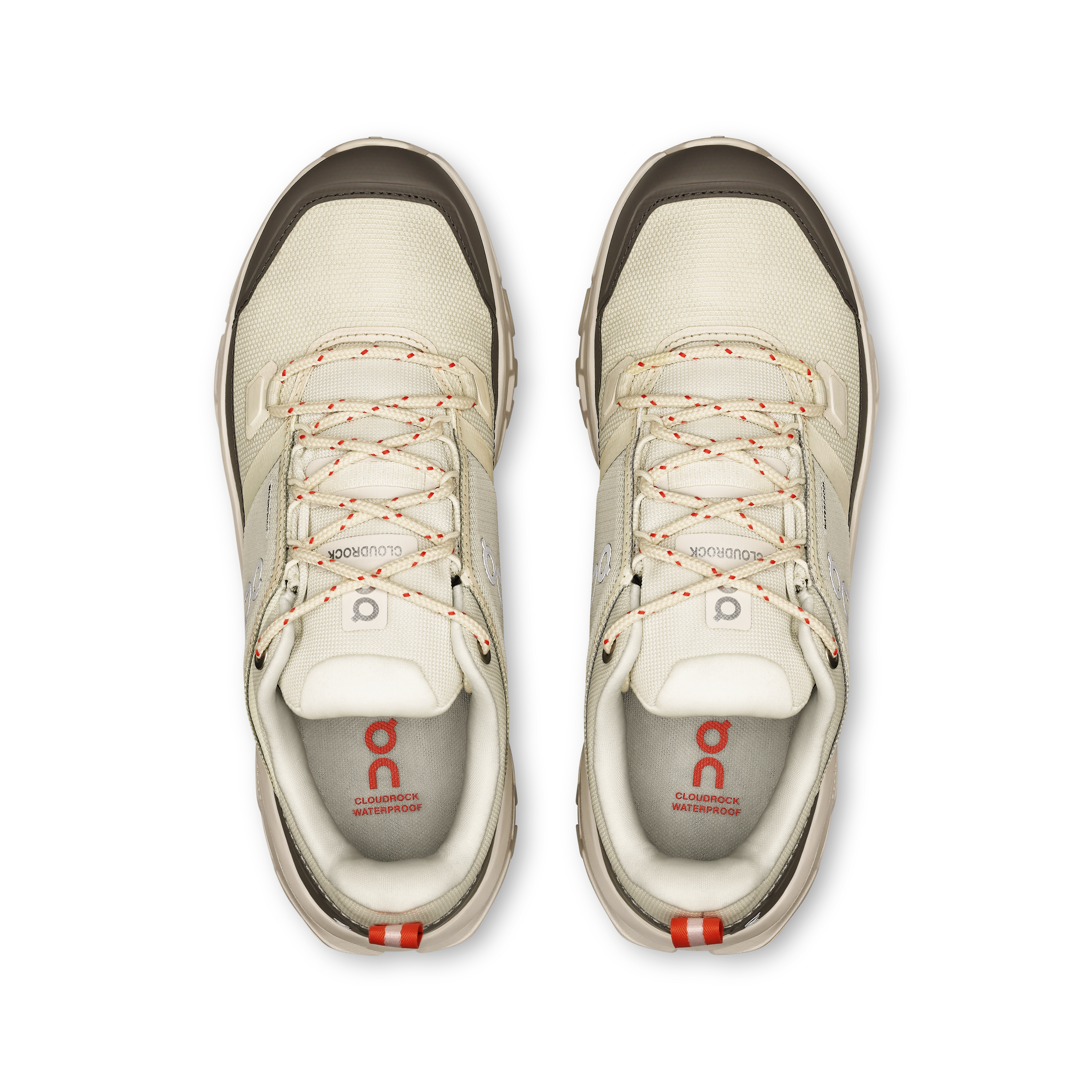 On Cloudrock Low Waterproof Ivory & Ivory Women Hiking Shoes