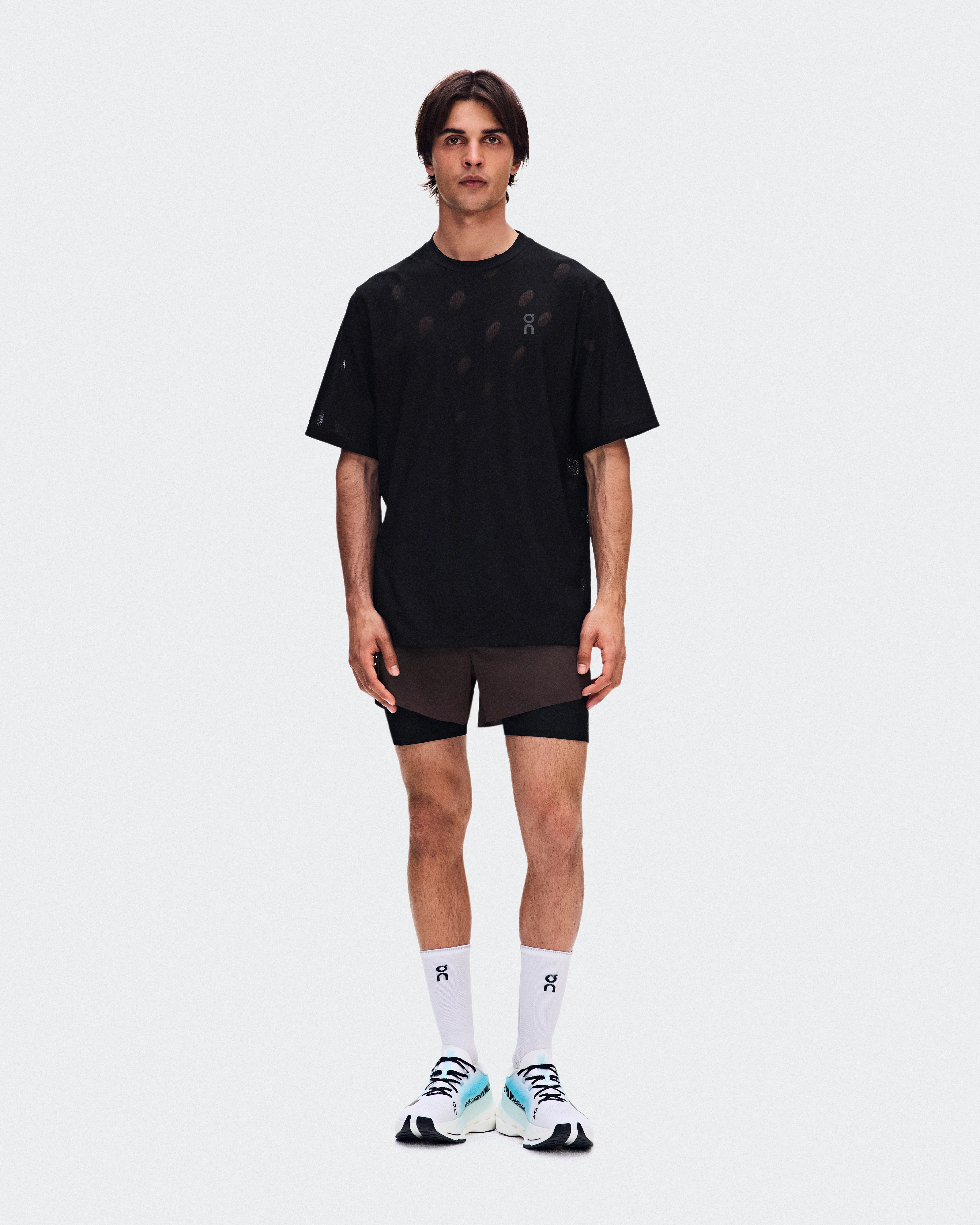 On Zero-T Breathe Black Men Tops and t-shirts