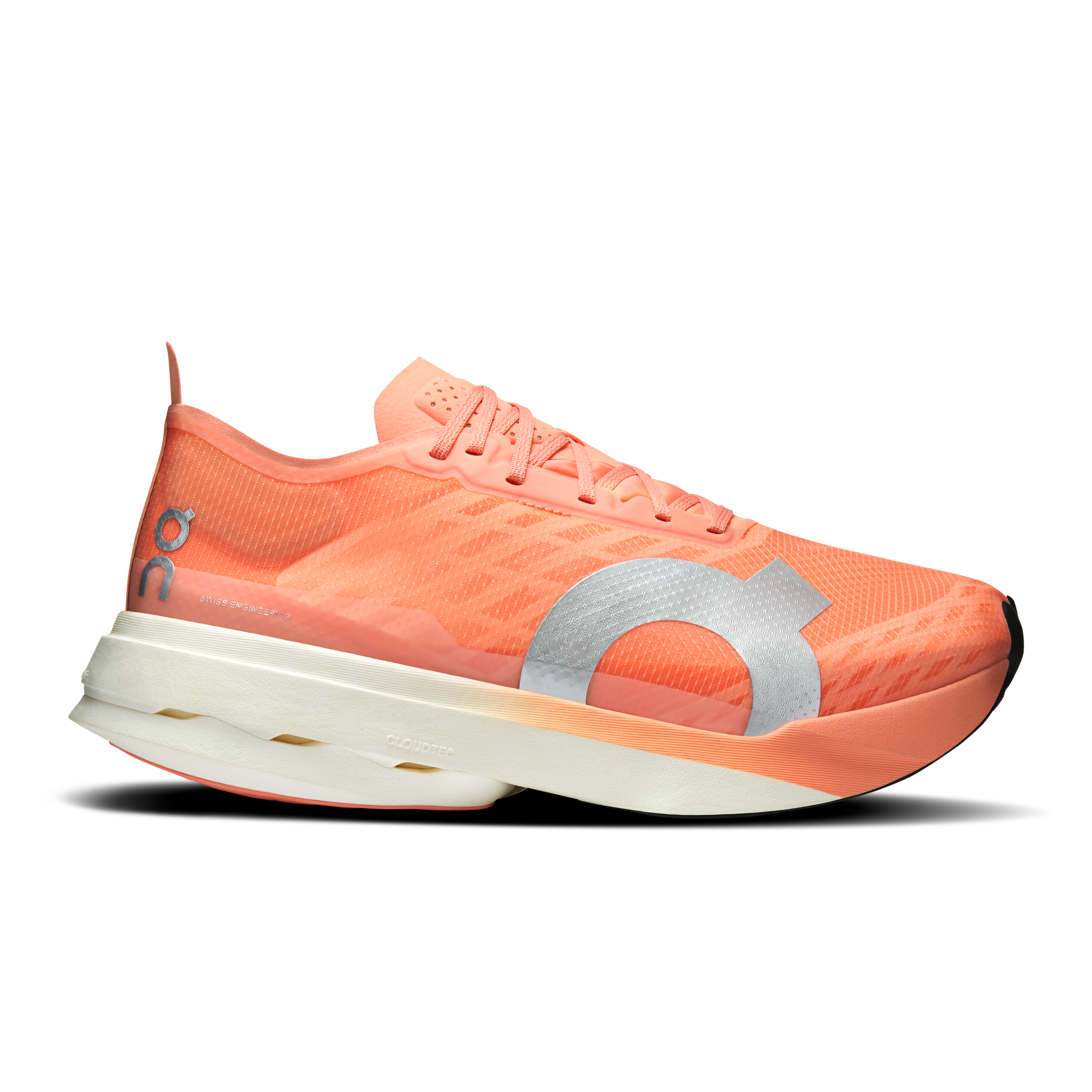 On Cloudboom Strike Sunstone & White Men – Fast road running, full marathons, race day Shoes