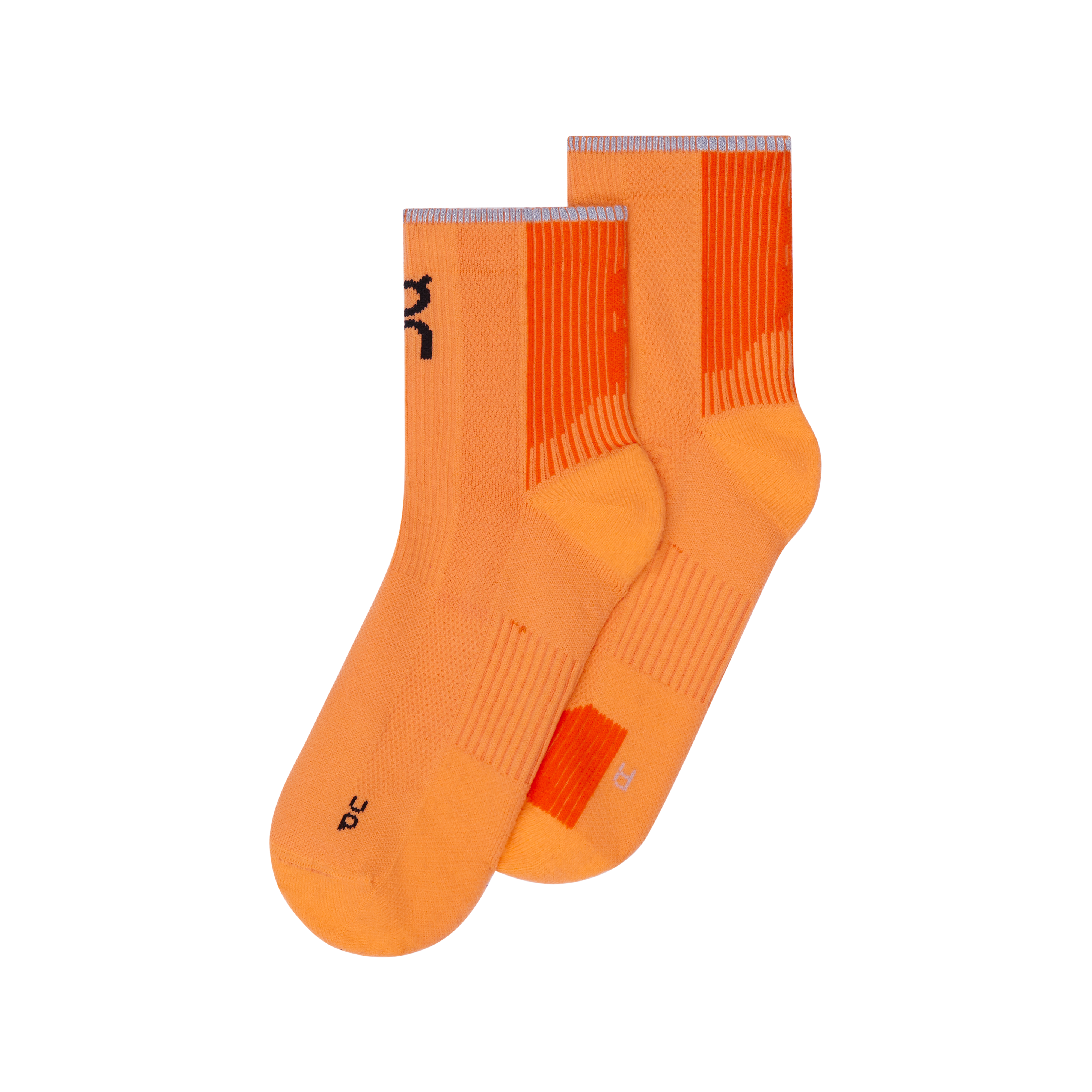 Performance Run Sock Mid in Tangerine/Flame