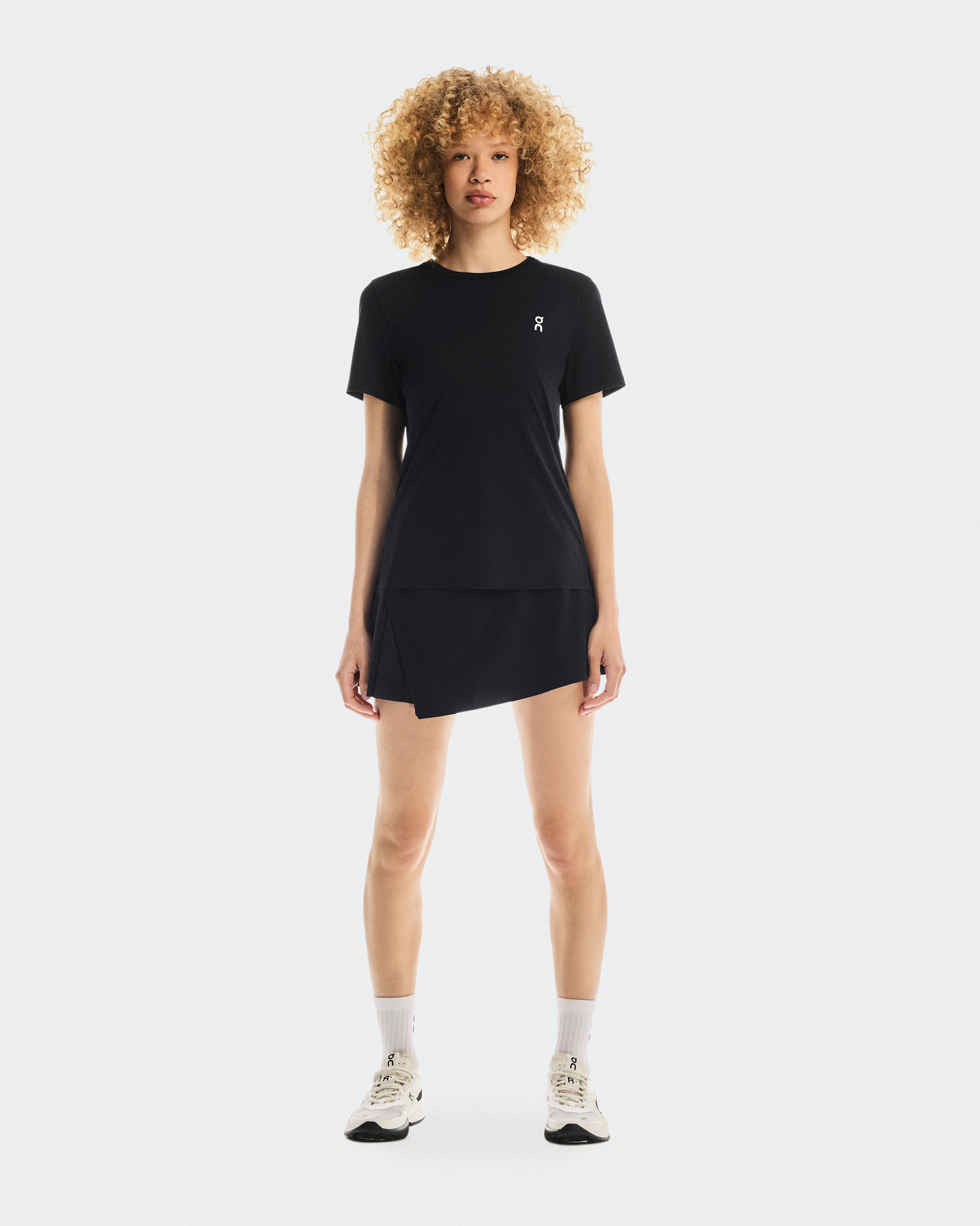 On Court Skirt Side Pleat Black Women Skirts