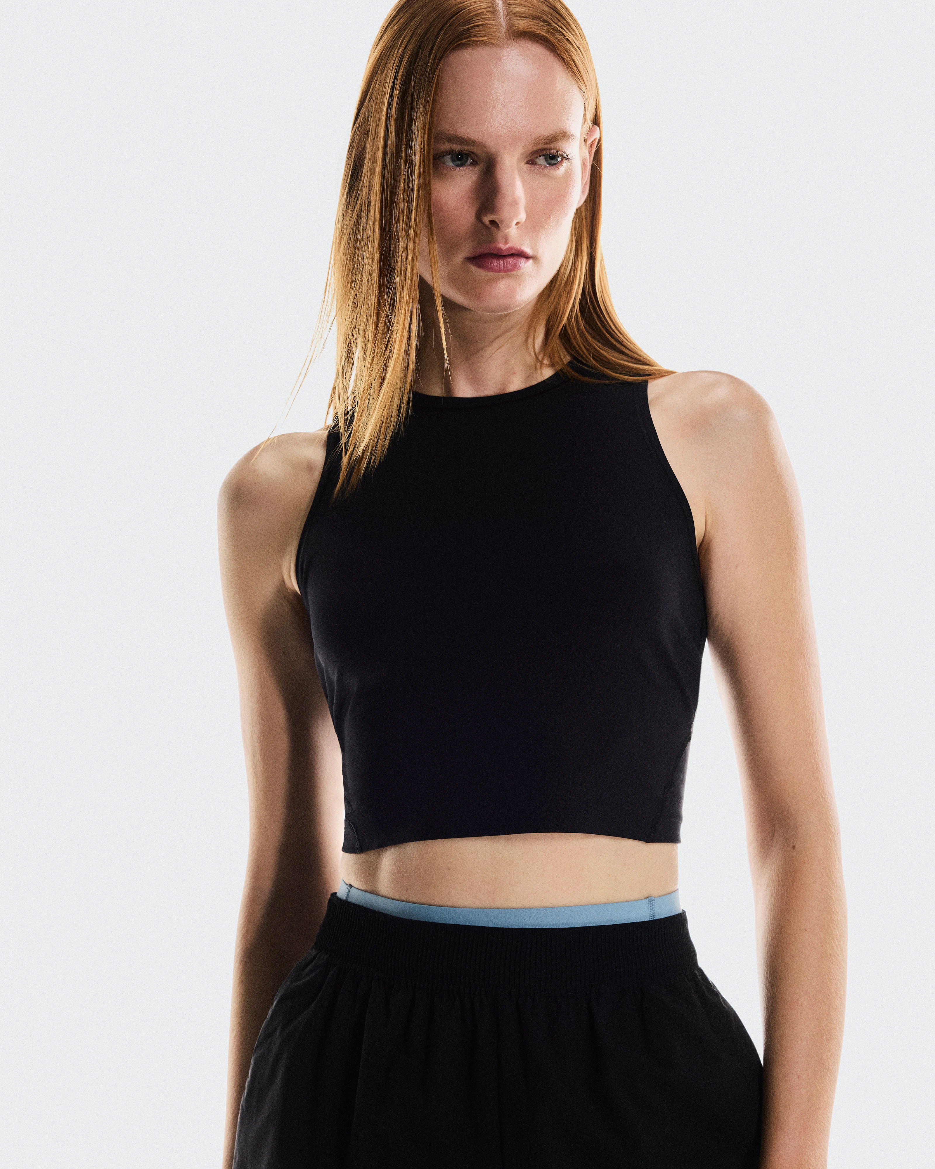 On Studio Crop Black Women Tops and t-shirts