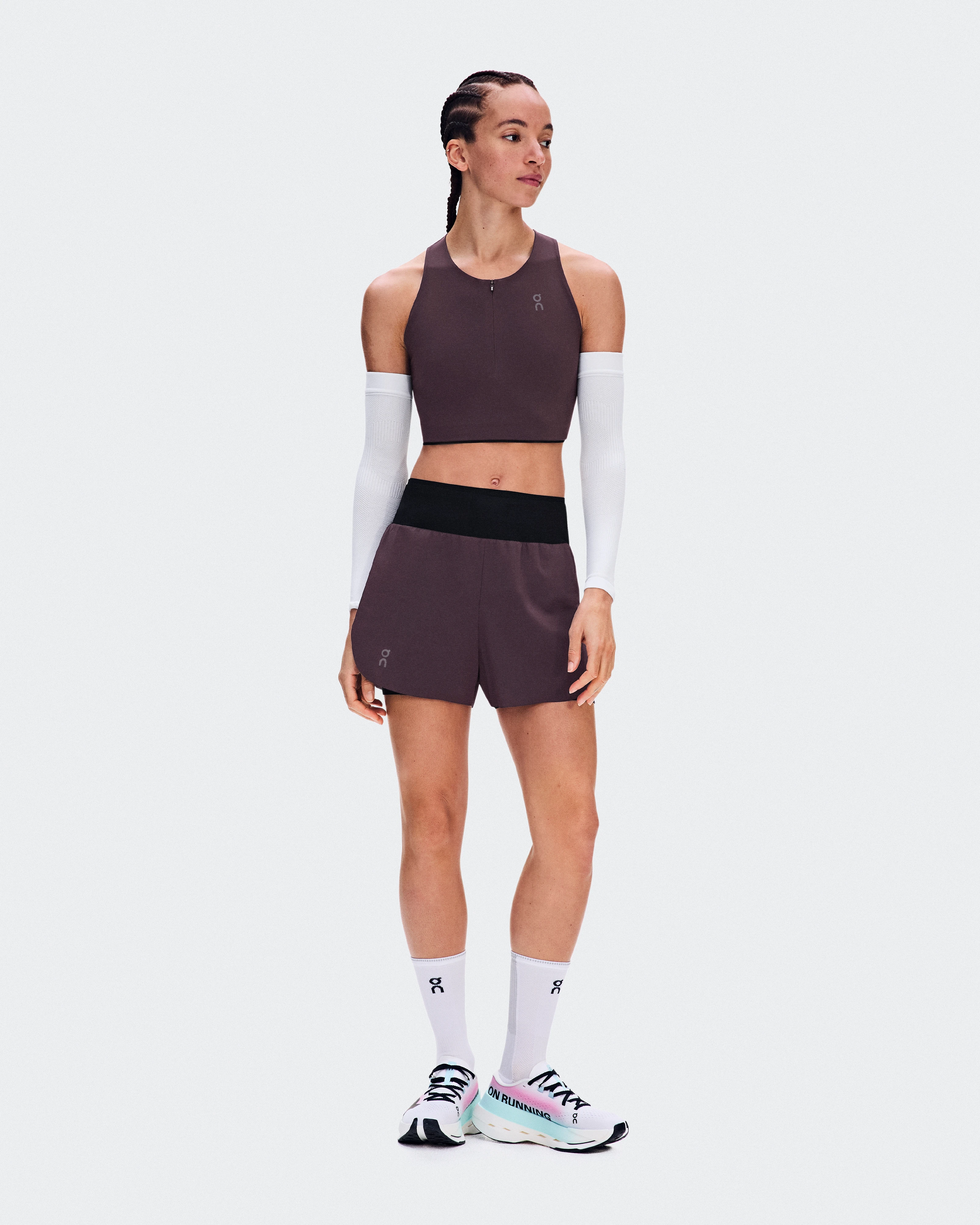 On Zero 2-in-1 Shorts Urchin & Black Women Shorts
