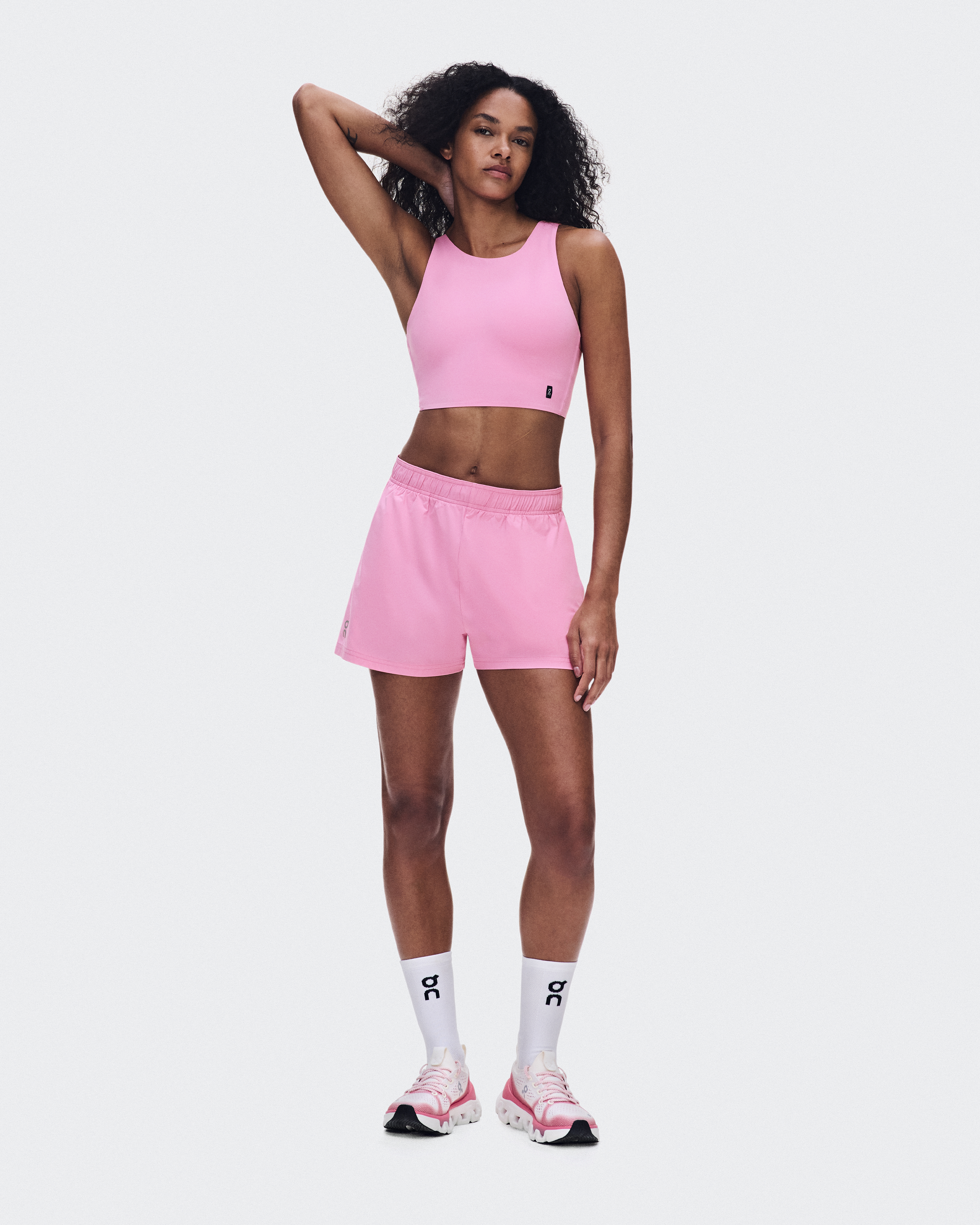 Core 2-in-1 Crop Shirt in Bubblegum