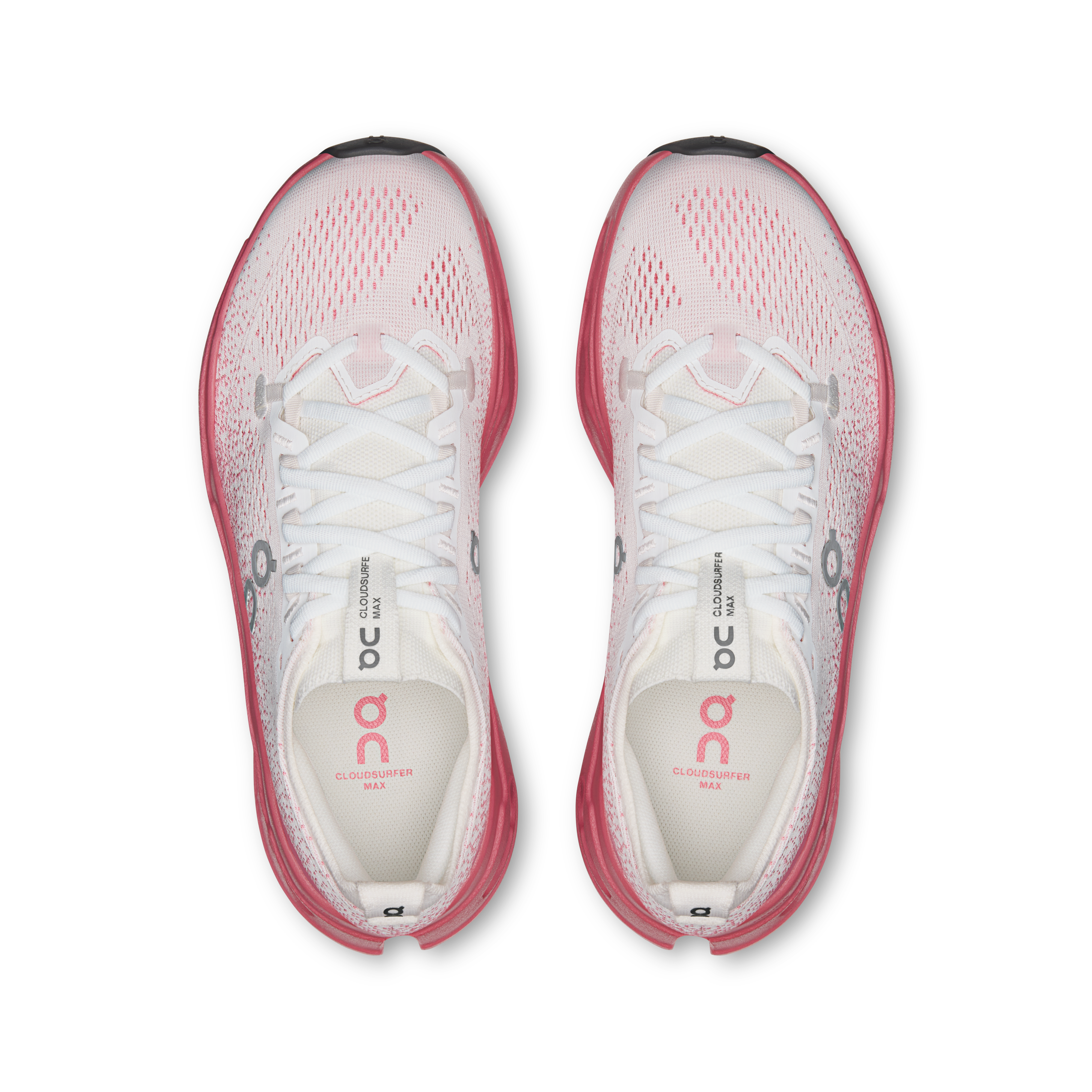 On Cloudsurfer Max White & Camellia Women Road running Shoes