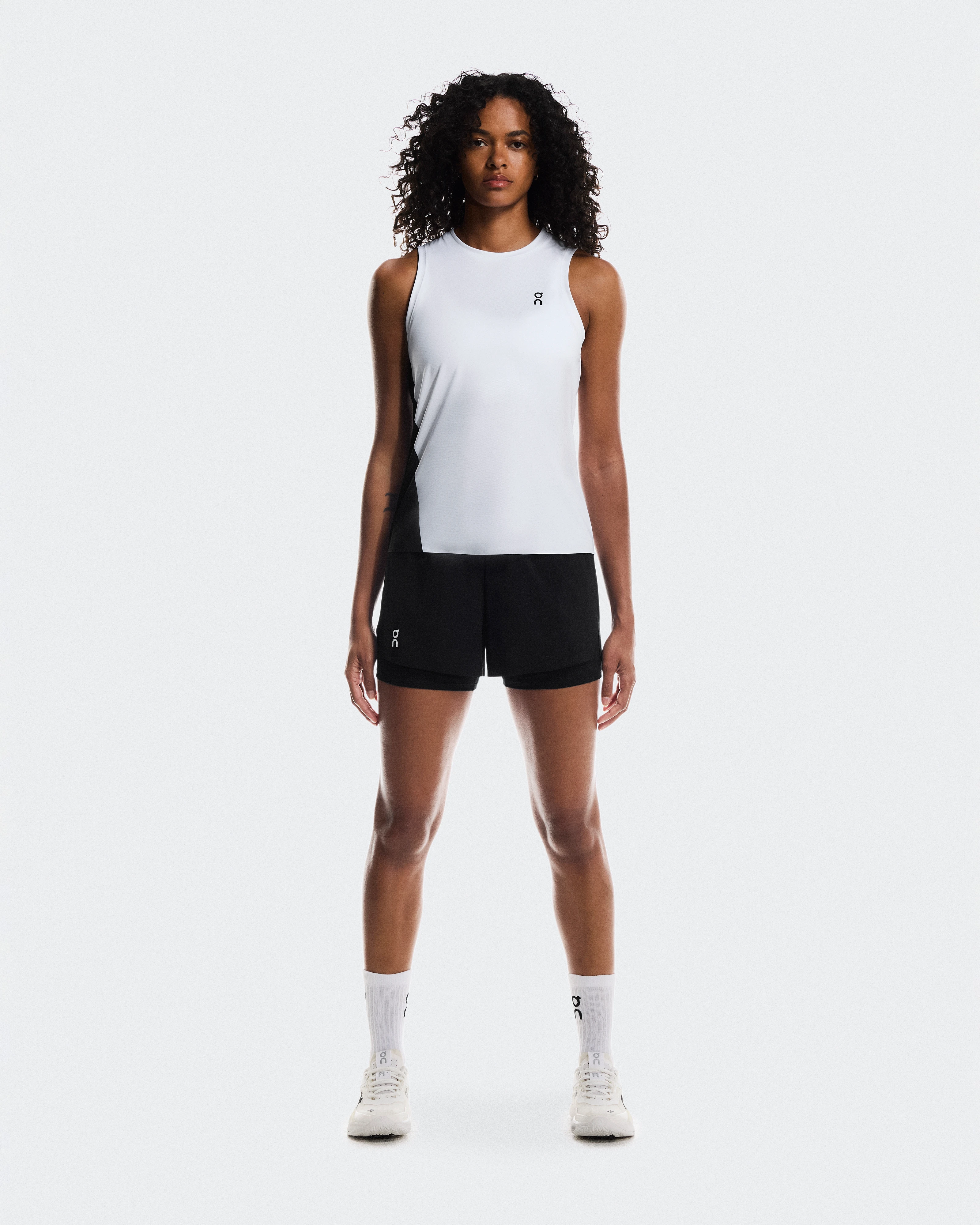On Court Tank White & Black Women Tops and t-shirts