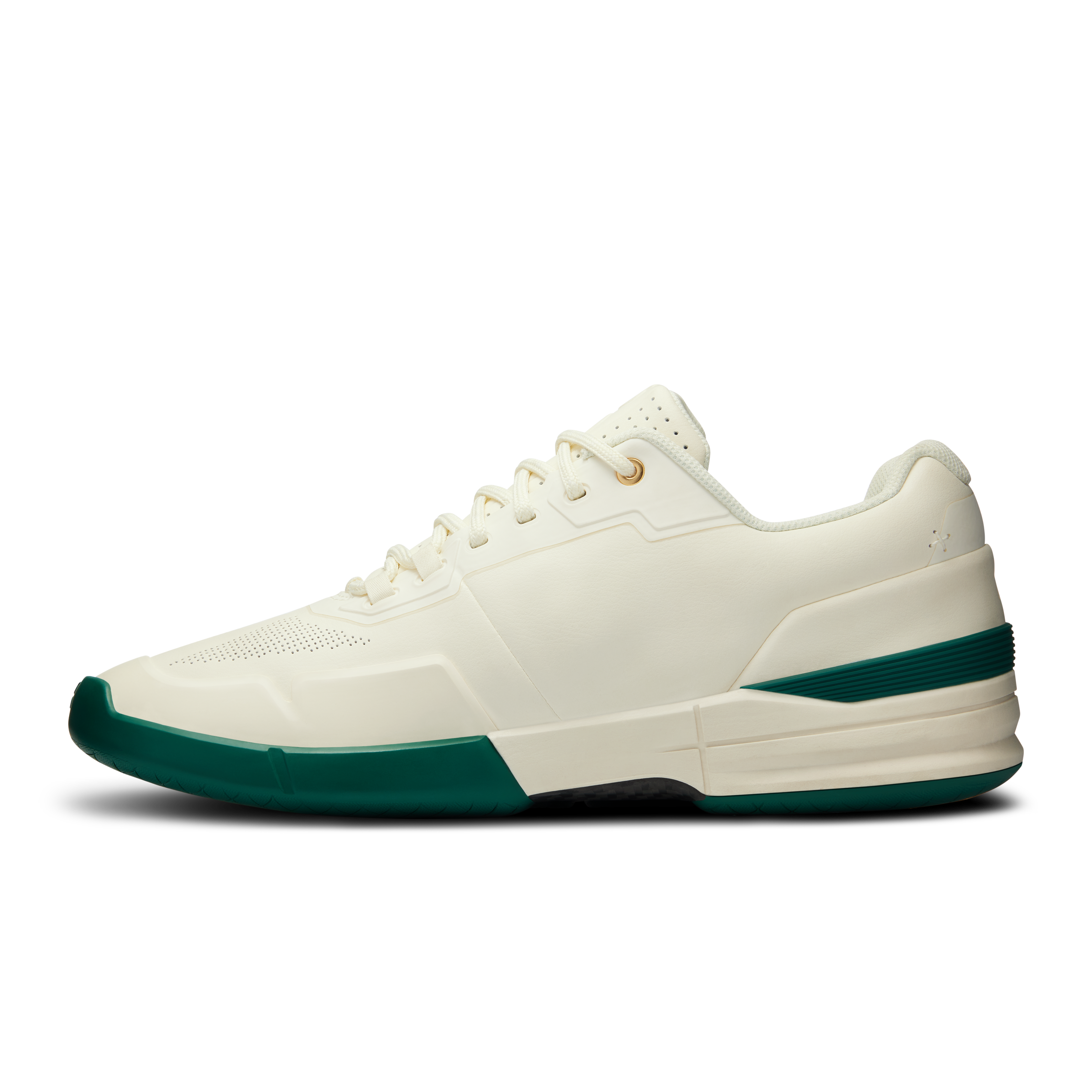On THE ROGER Pro Beams Ivory & Evergreen Men Tennis Shoes
