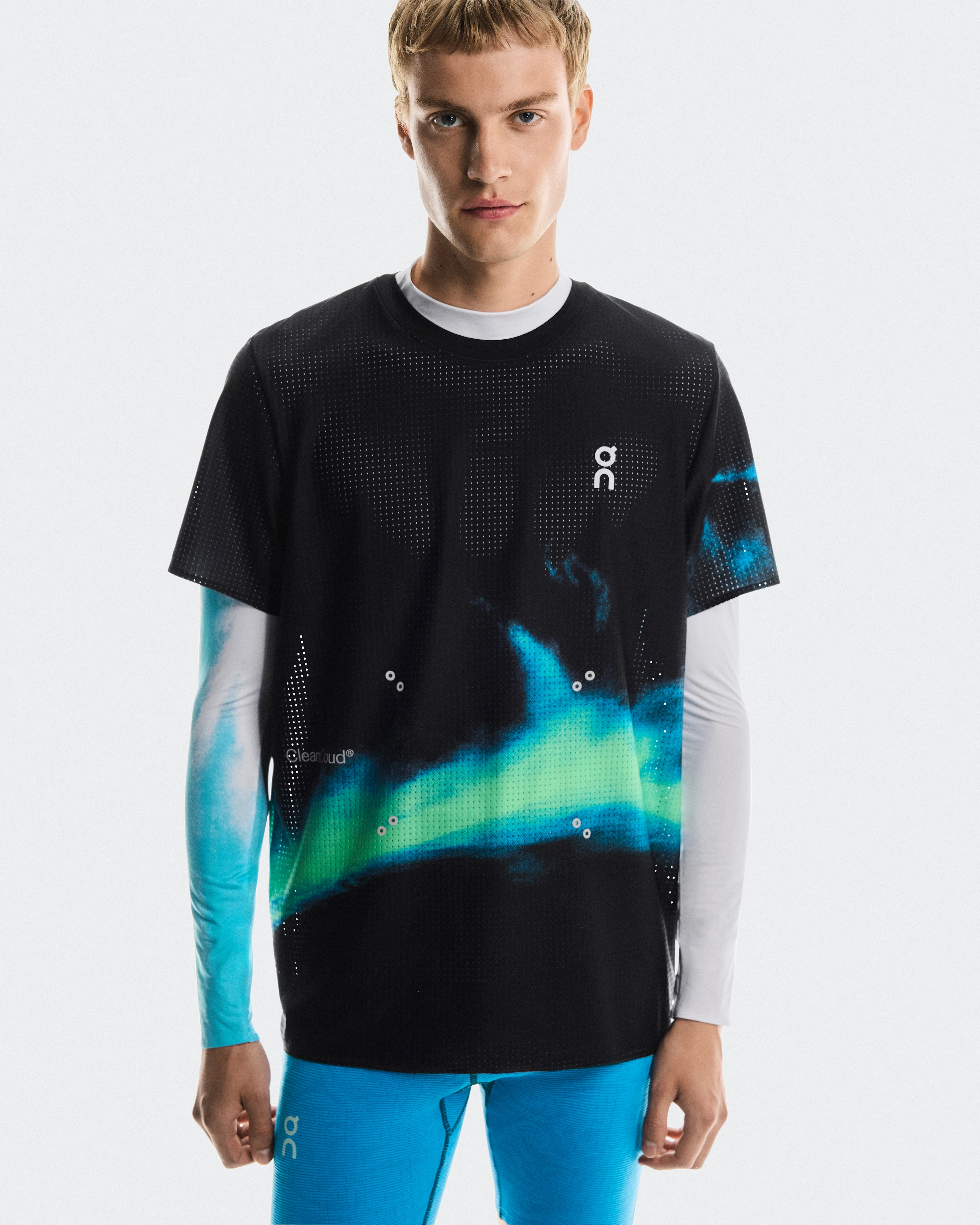 On Pace Mesh-T Black & Horizon Men Tops and t-shirts