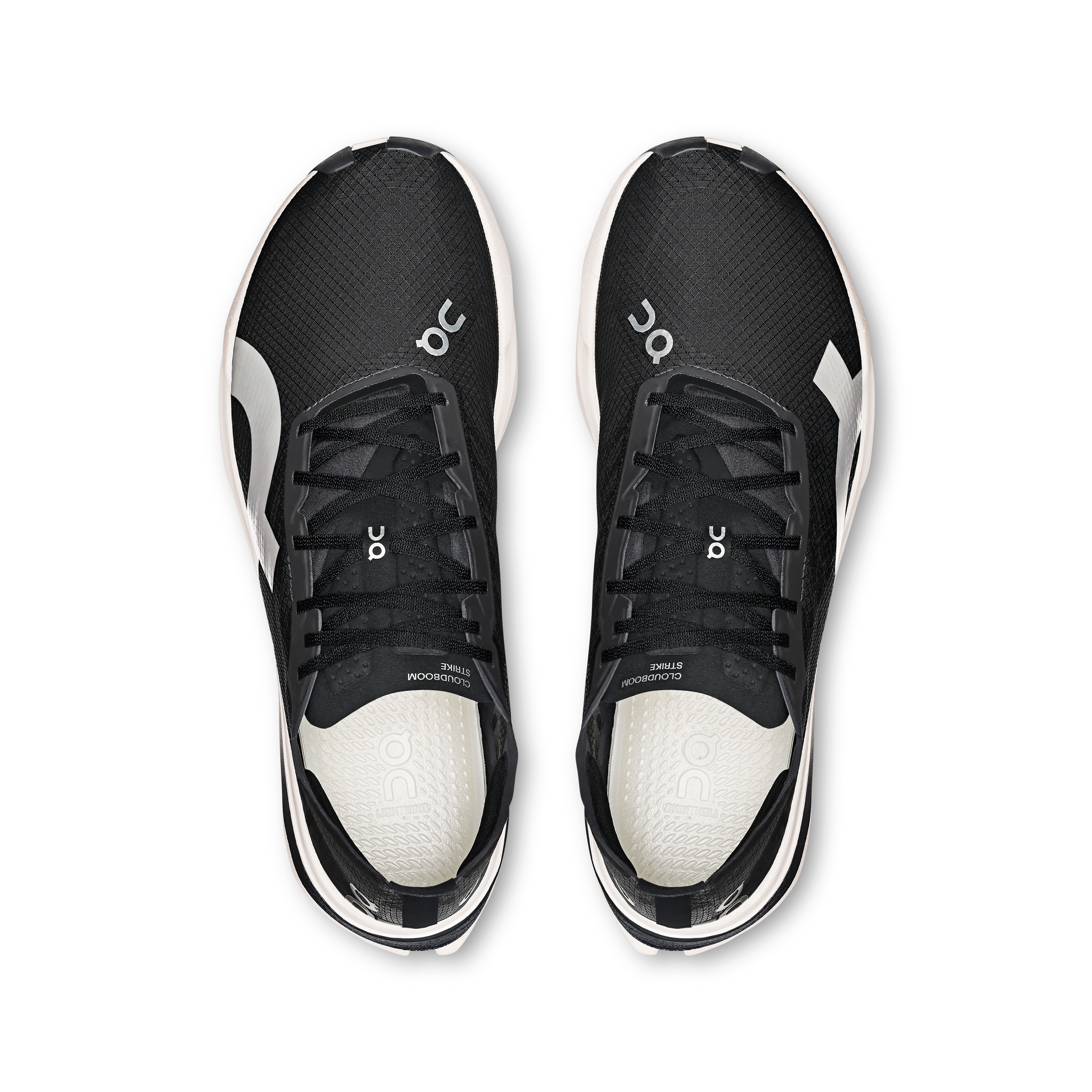 On Cloudboom Strike Black & White Men Road running Shoes