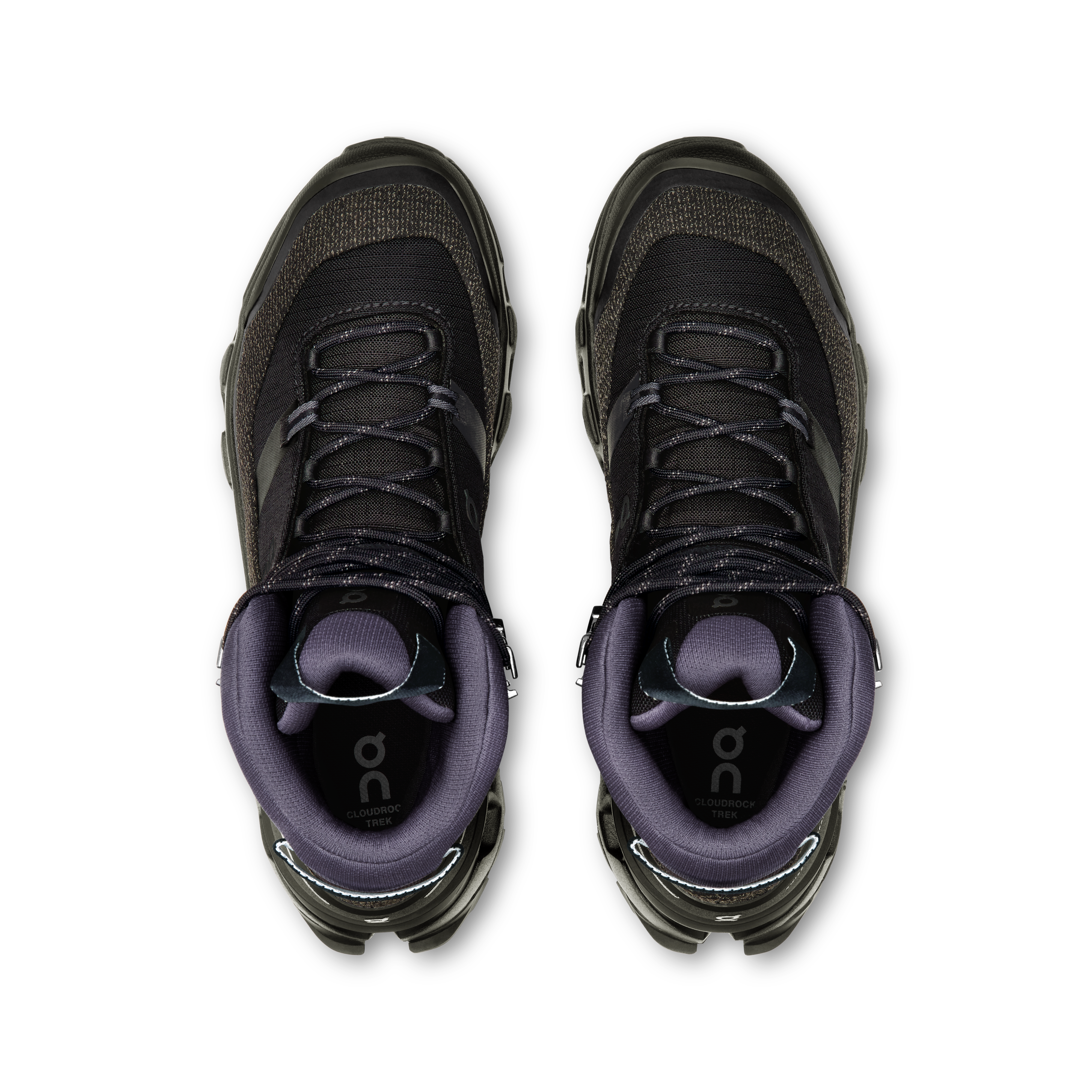 On Cloudrock Trek Waterproof Black & Black Women Hiking Shoes