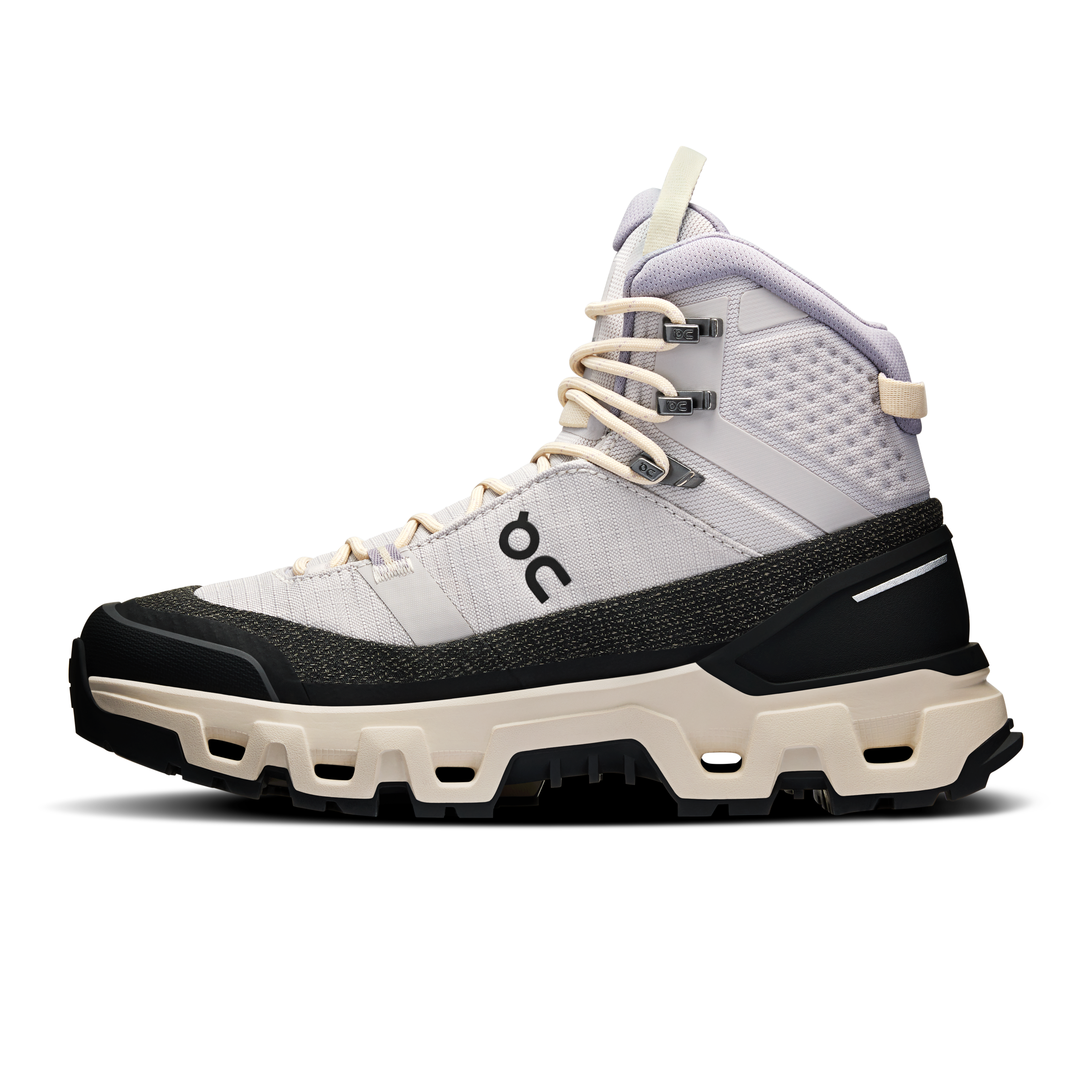 On Cloudrock Trek Waterproof Silver & Cream Women Hiking Shoes