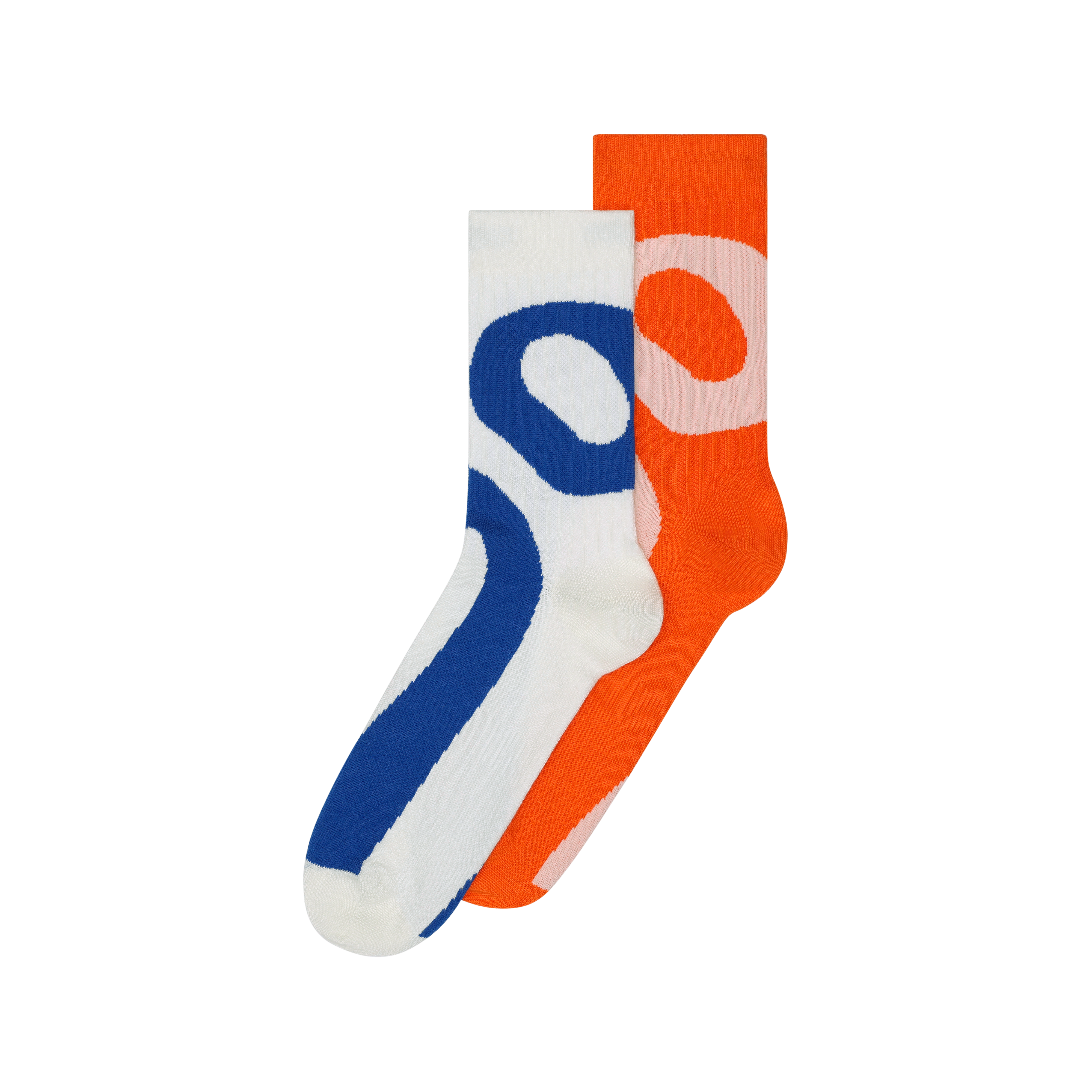 Liquid Logo Sock High 2P in Ivory/Flame