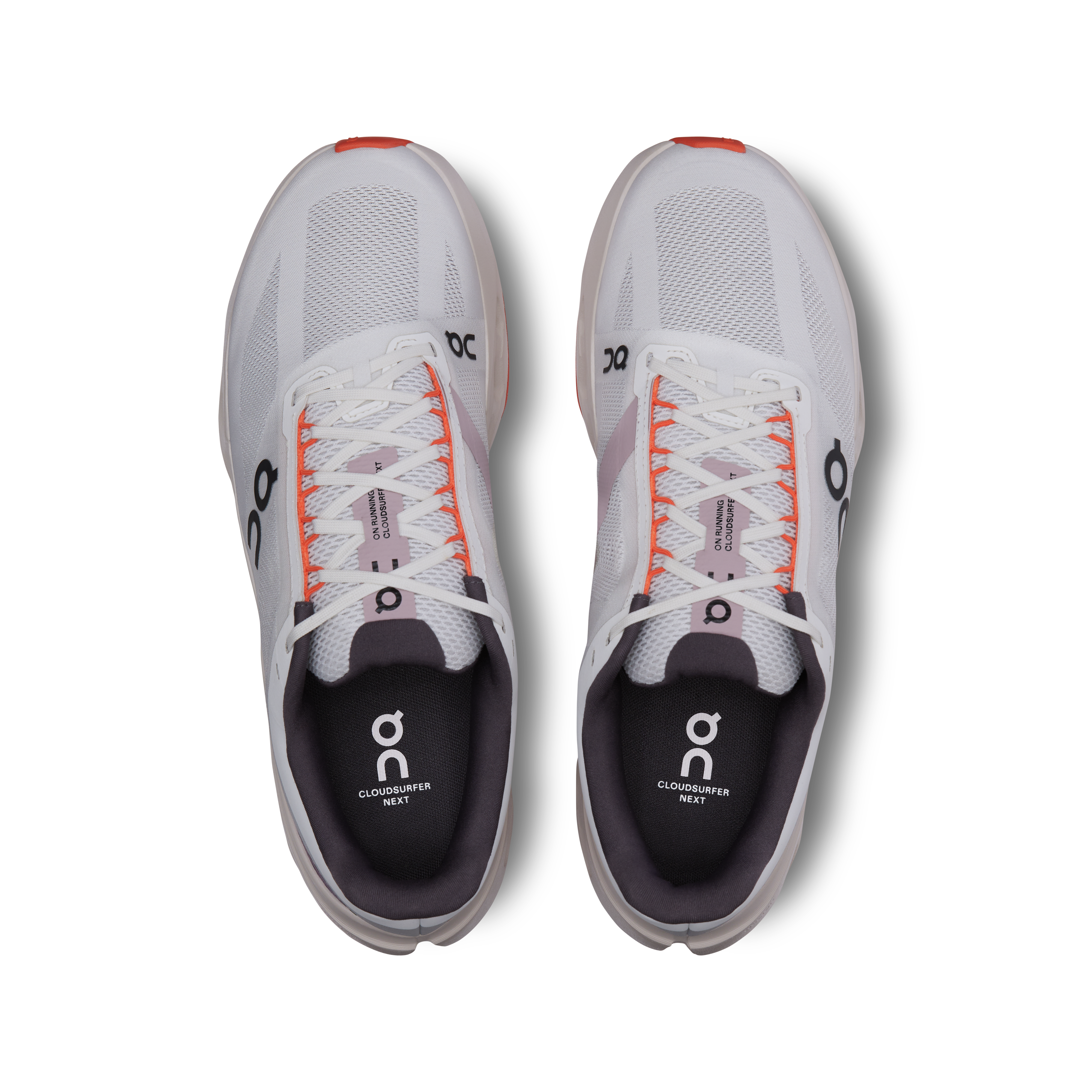 On Cloudsurfer Next White & Flame Men Road running Shoes