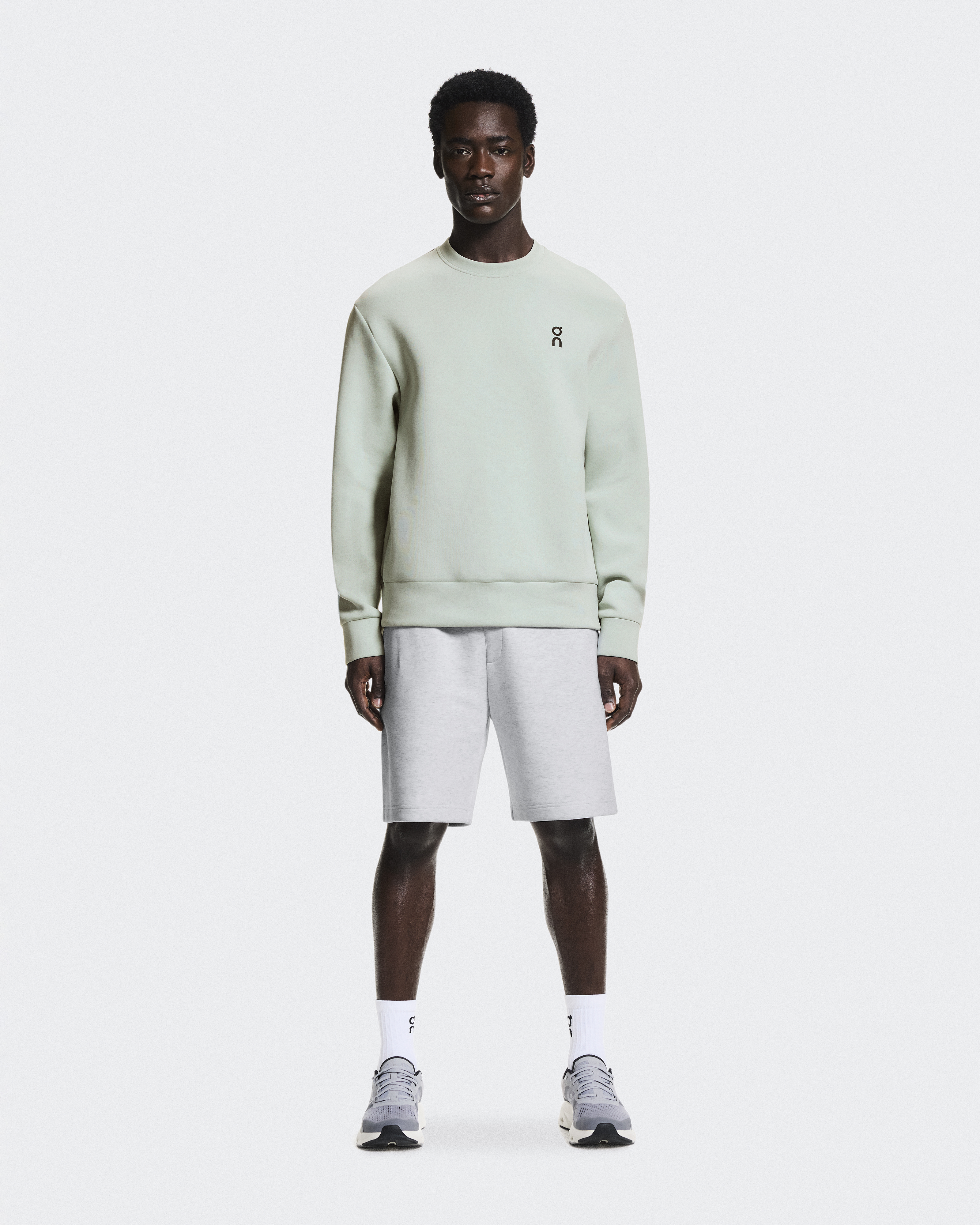 Focus Tech Crew Hoodie in Mineral