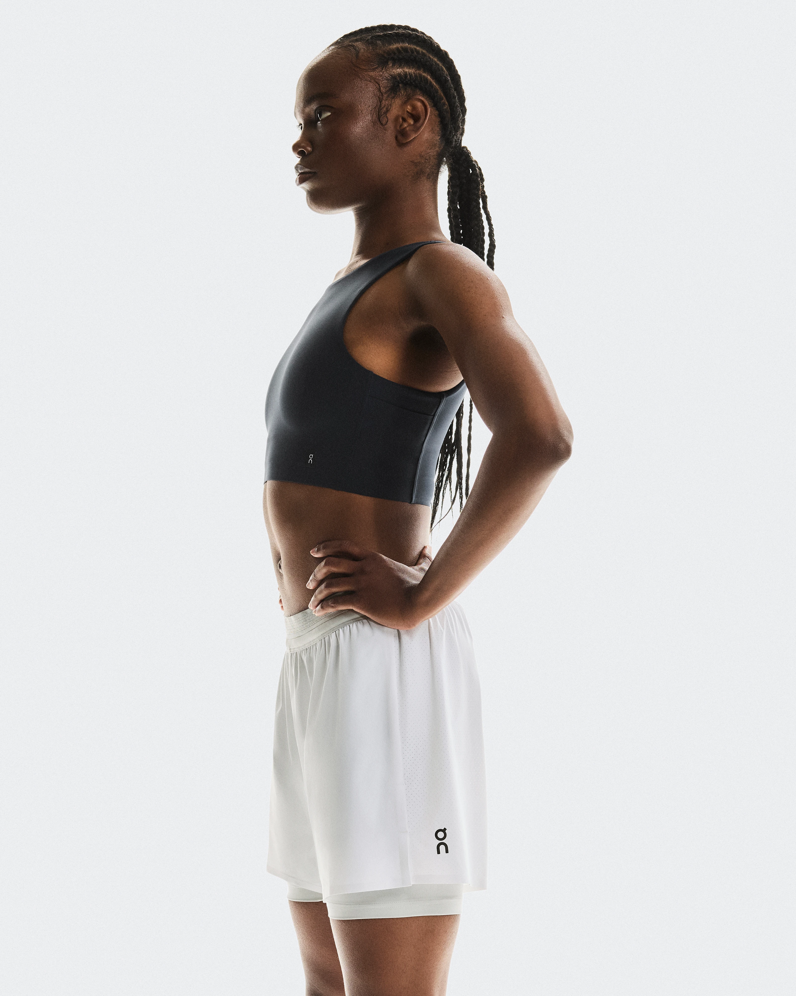On 3" Performance 2/1 Shorts White & Glacier Women Shorts