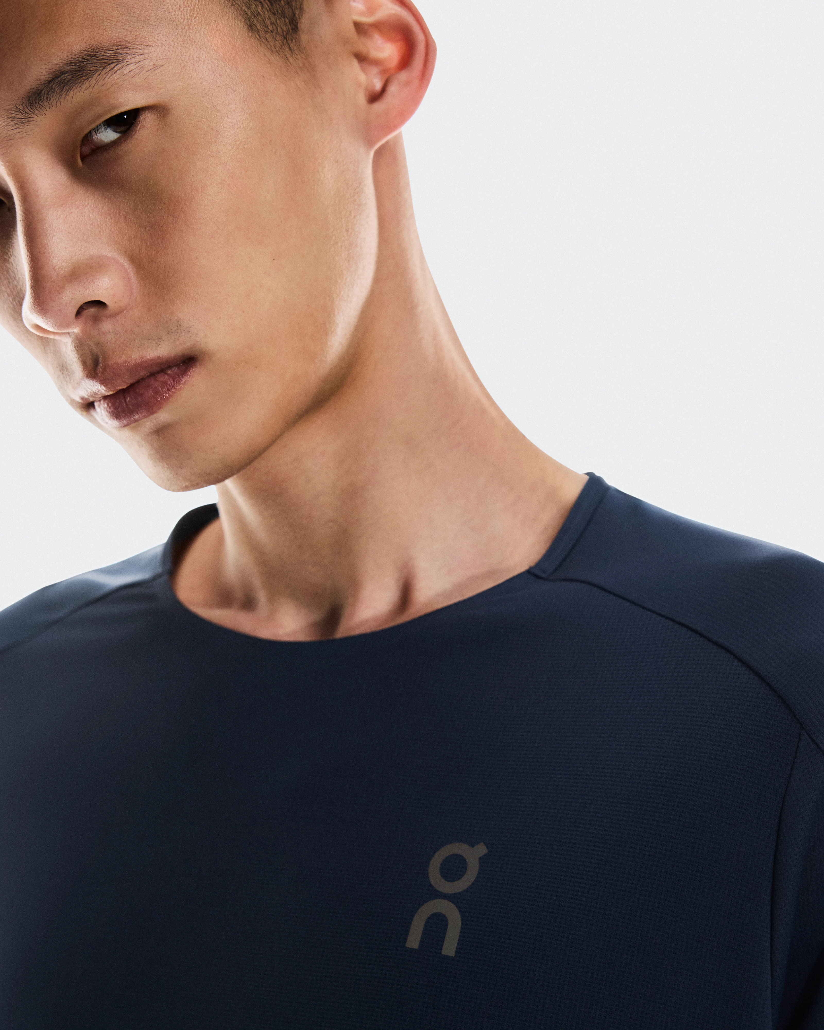 On Performance Long-T Navy & Black Men Tops and t-shirts