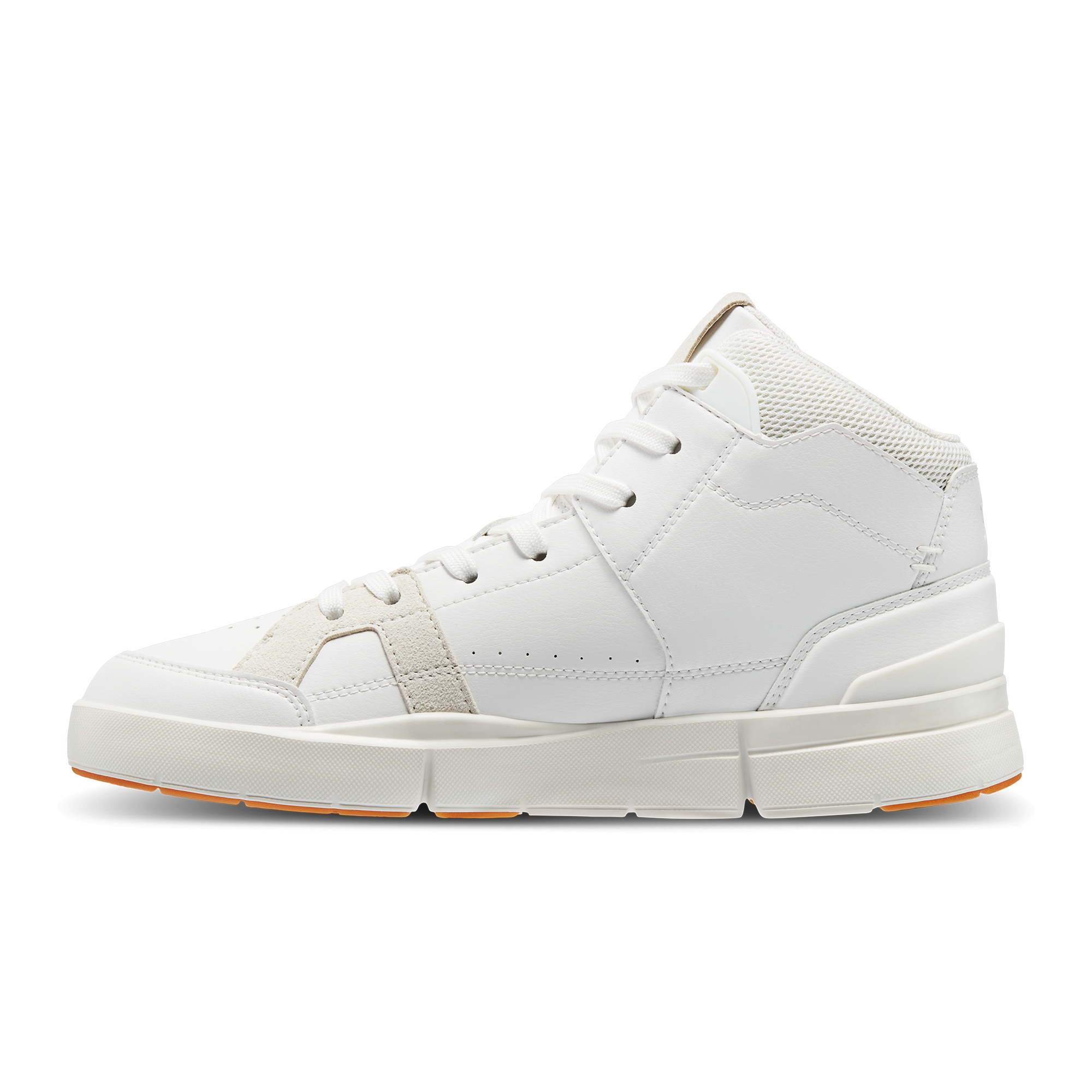 On THE ROGER Clubhouse Mid White & Sand Women Active life Shoes