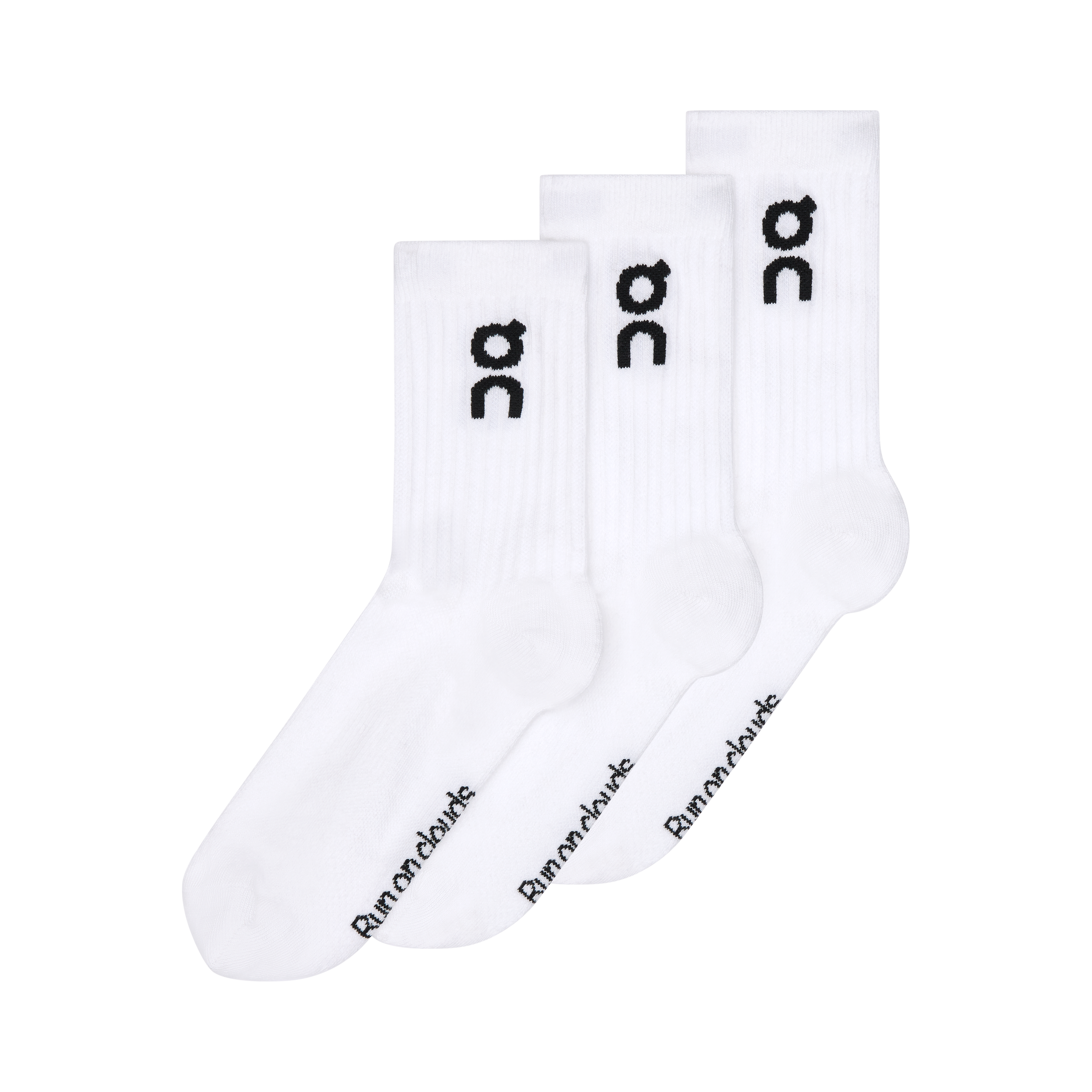 Logo Sock High 3P in White