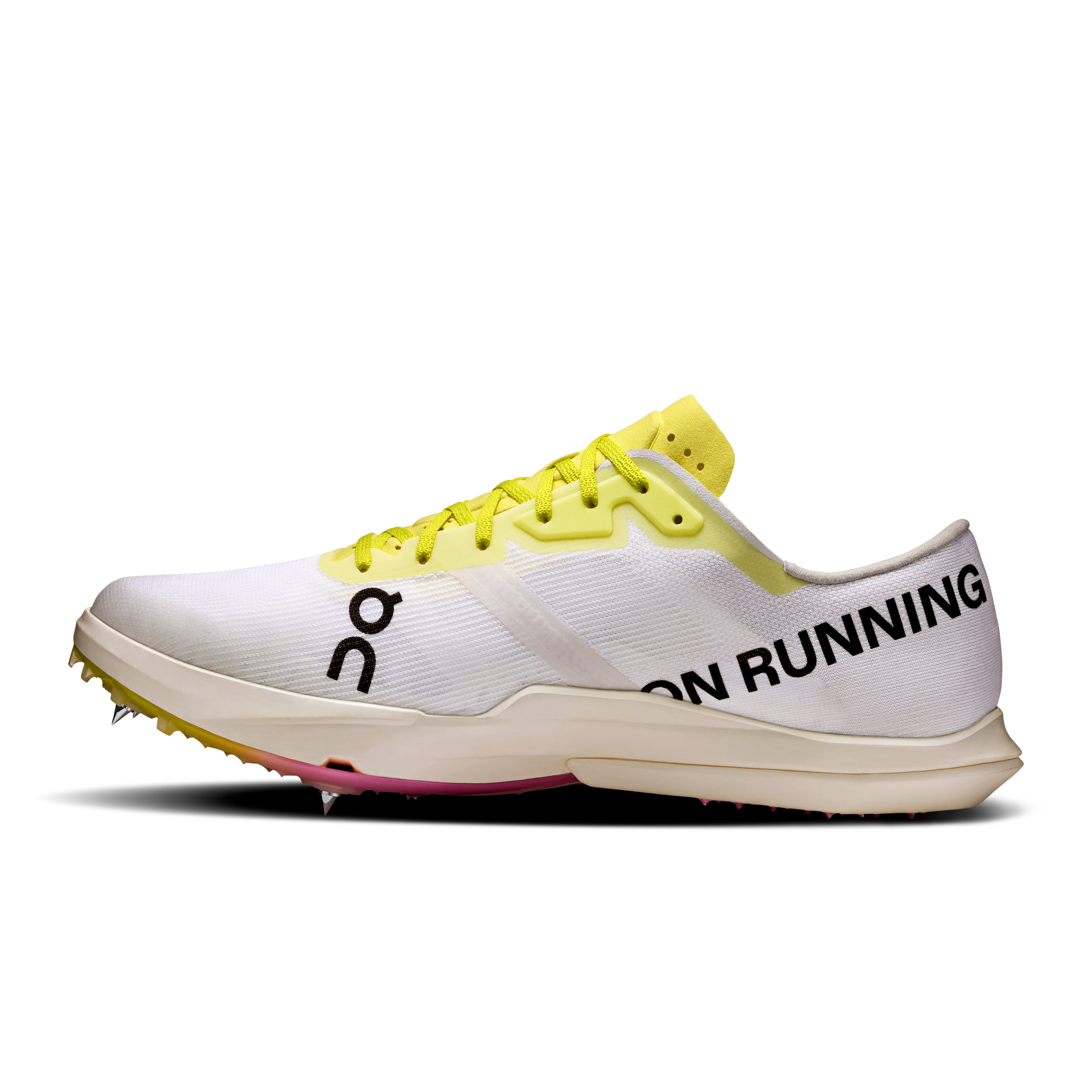 On Cloudspike Amplius 2 White & Raspberry Men Track Shoes