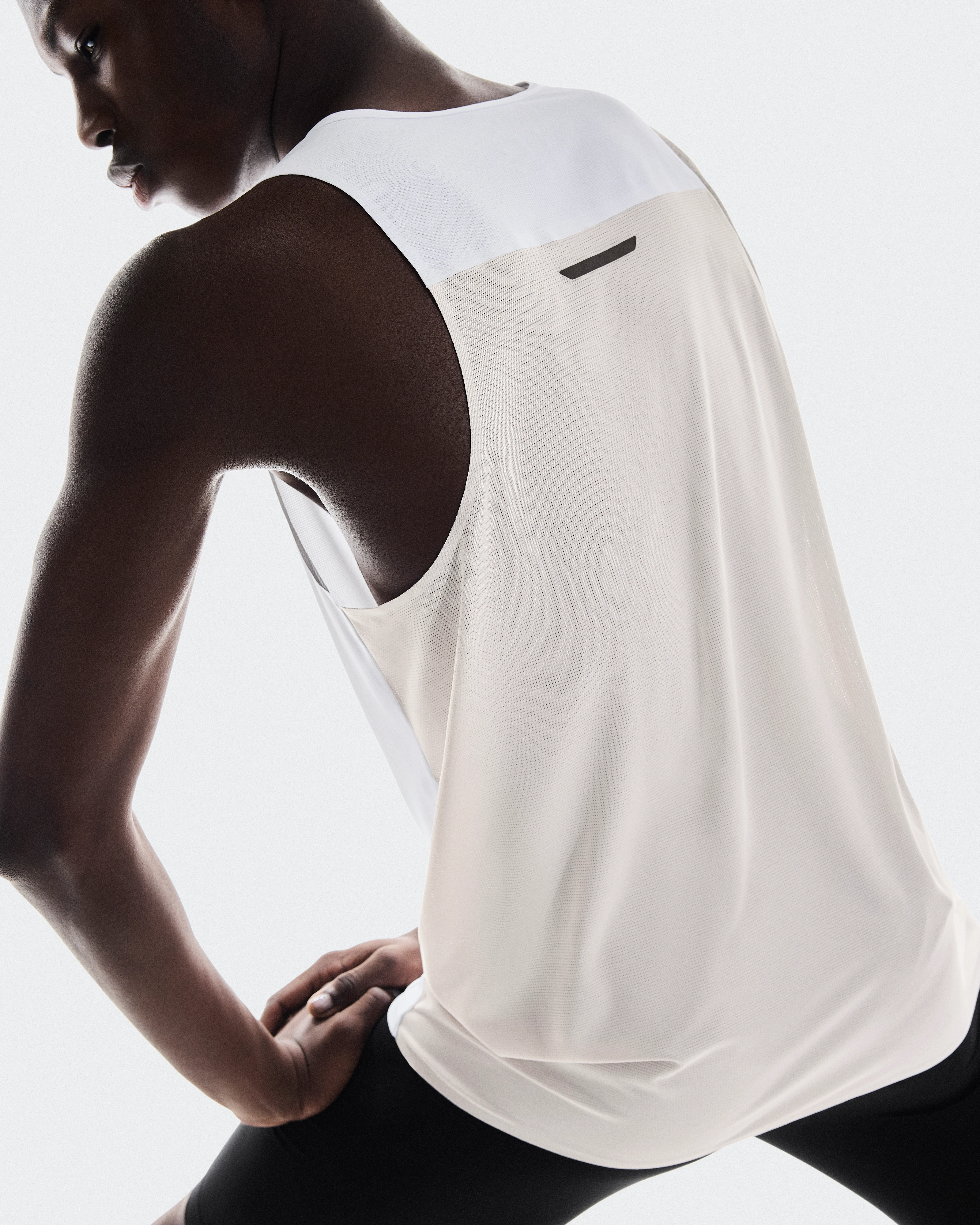 On Performance Tank White & Silver Men Tops and t-shirts