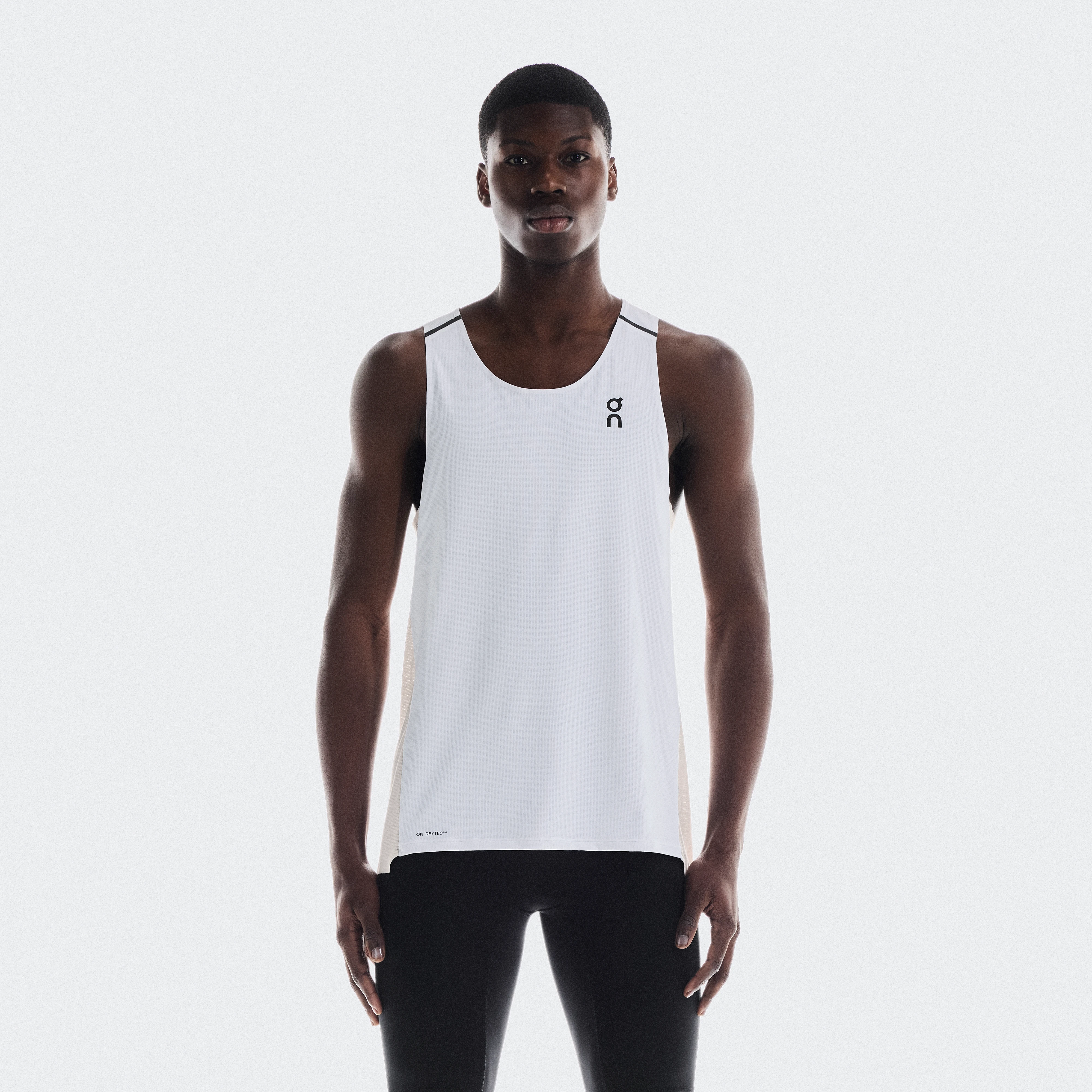 On Performance Tank White & Silver Men – Road running, warm weather Tops and t-shirts