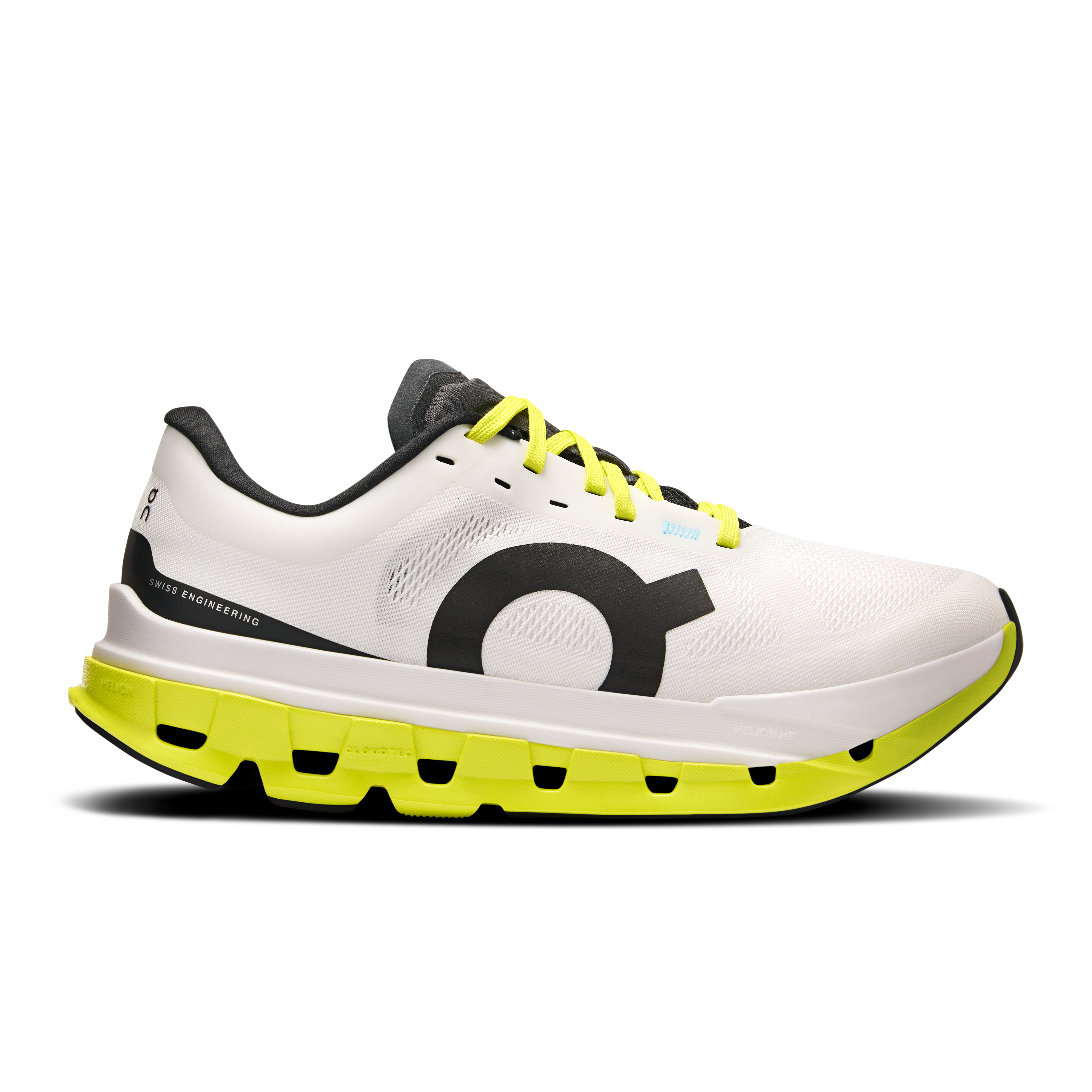 Cloudflow 5 Road Running Shoe in White/Lime
