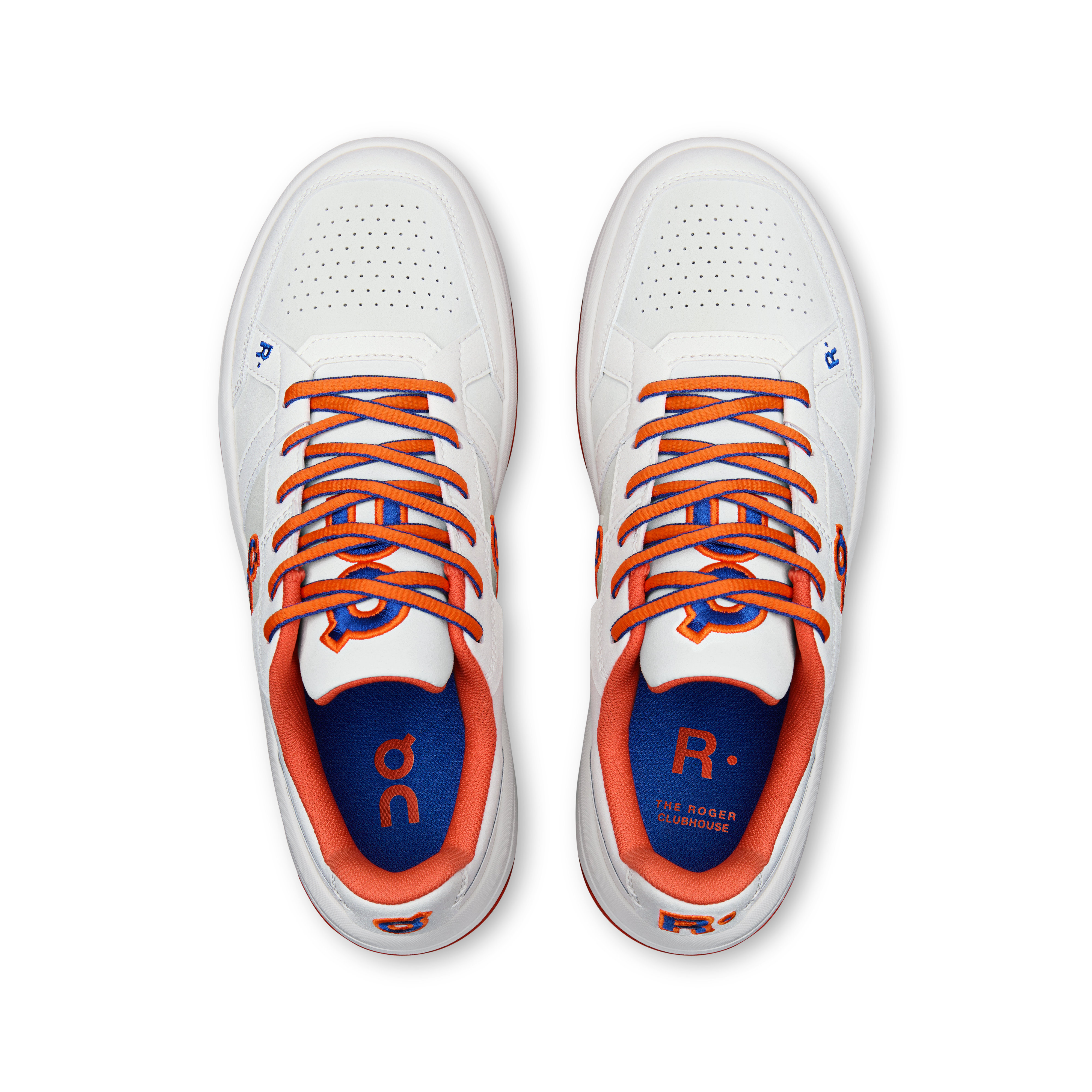 On THE ROGER Clubhouse Varsity White & Flame Women Active life Shoes