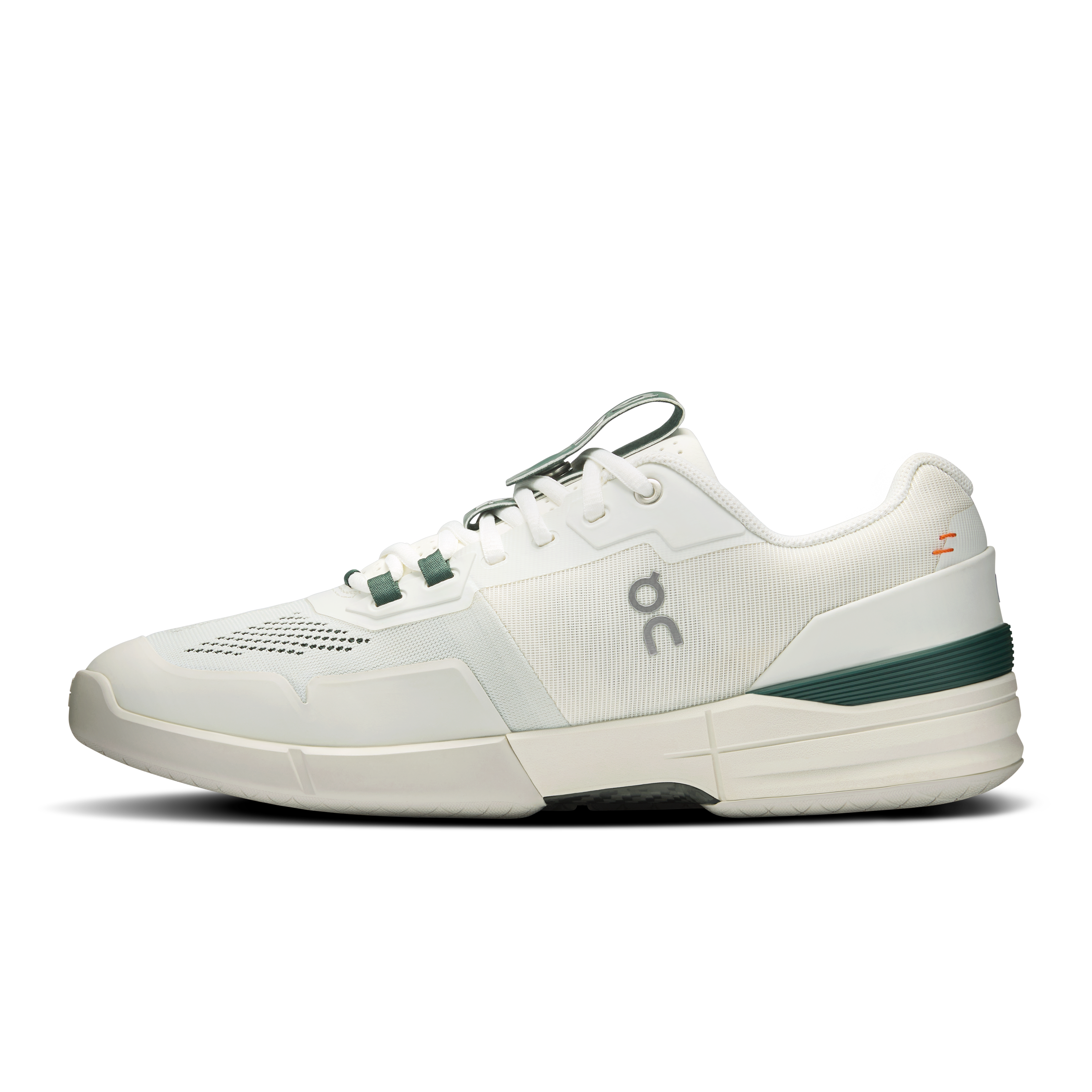 On THE ROGER Pro White & Evergreen Men Tennis Shoes