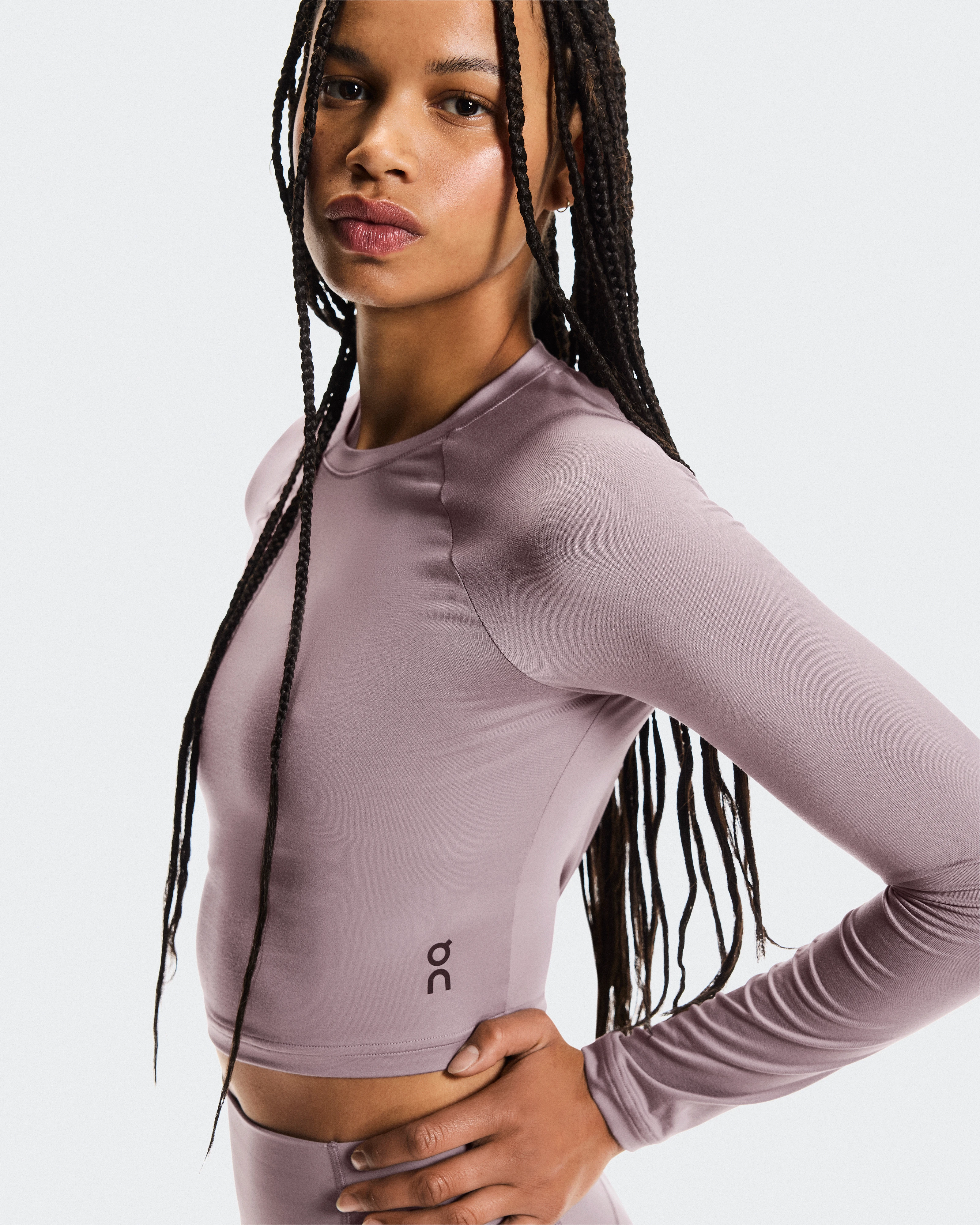 On Studio Long-T Crop Heron Women Tops and t-shirts