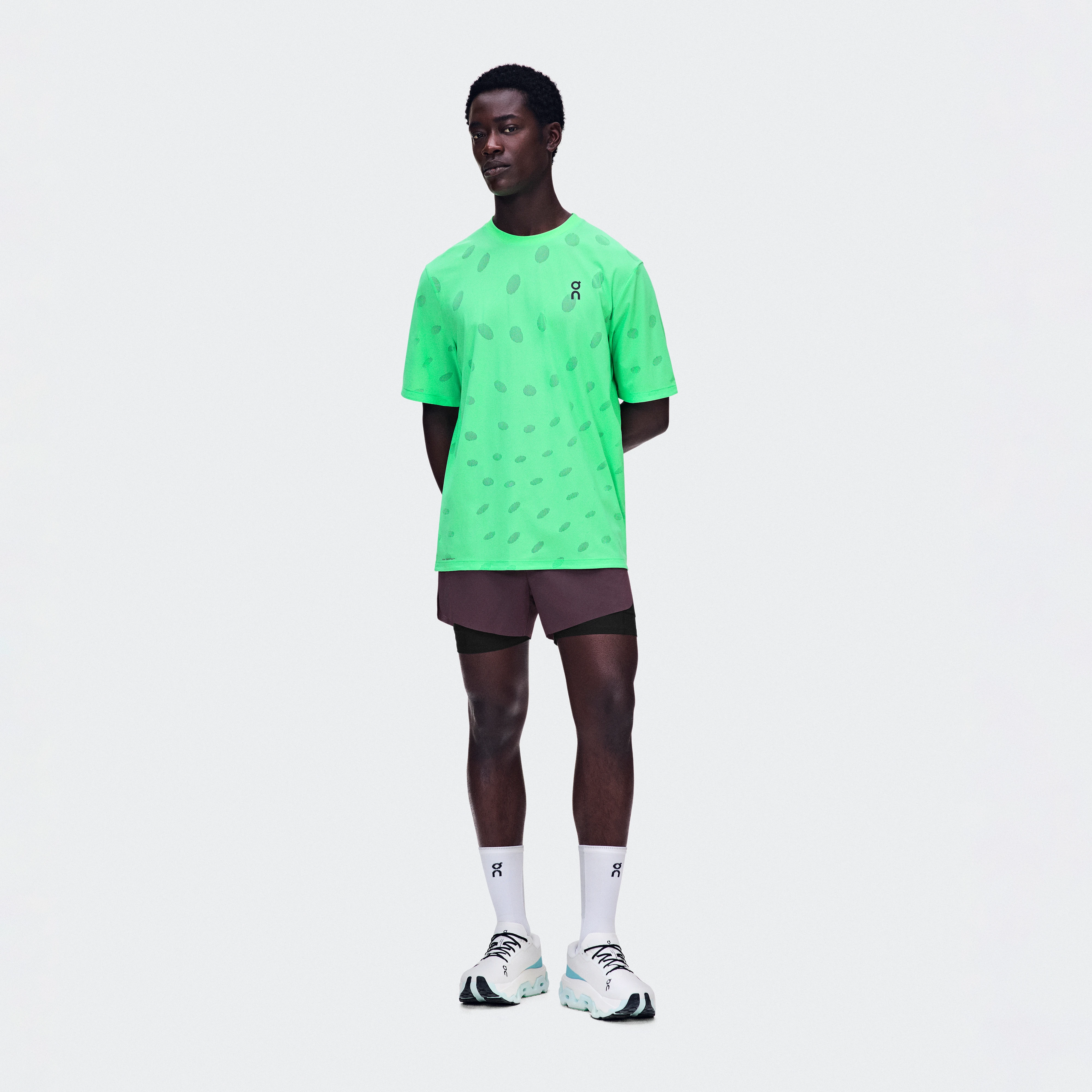 On Zero 2-in-1 Shorts Urchin & Black Men – High-performance run training sessions Shorts