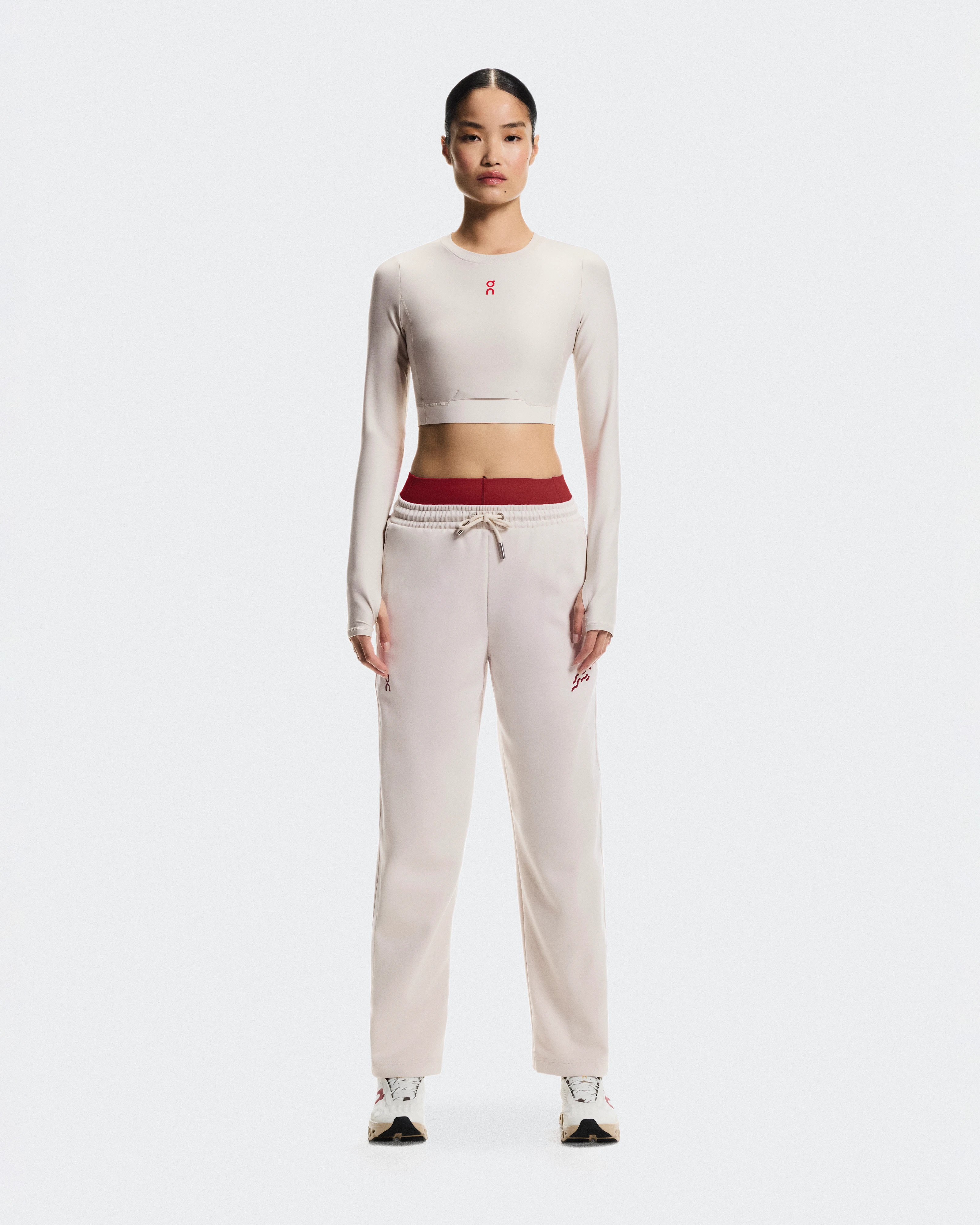 On Train Long Sleeve Crop Year of the Horse Pearl Women Tops and t-shirts