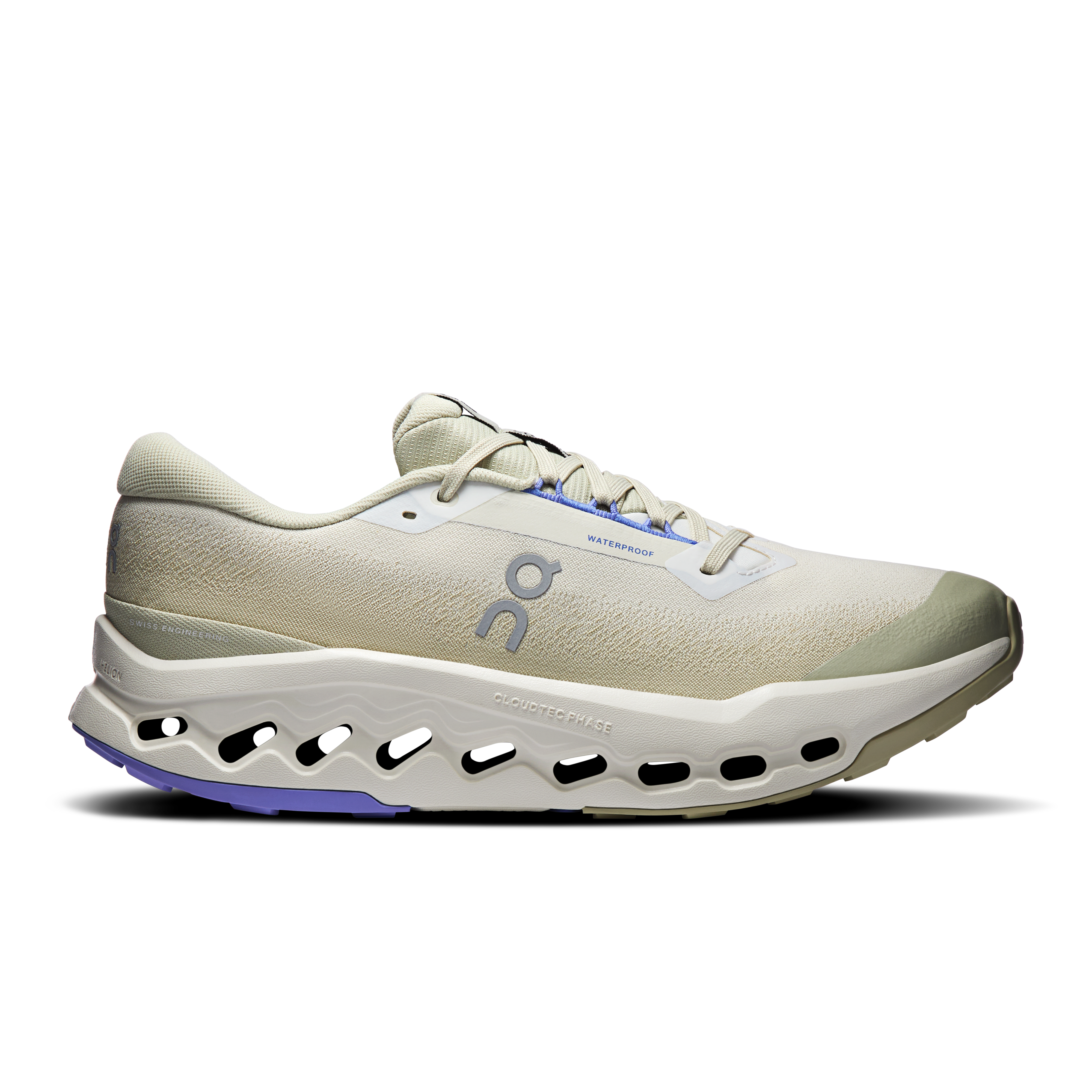 On Cloudsurfer Trail 2 Waterproof Ghost & Chalk Men – Trail running, smooth ride Shoes