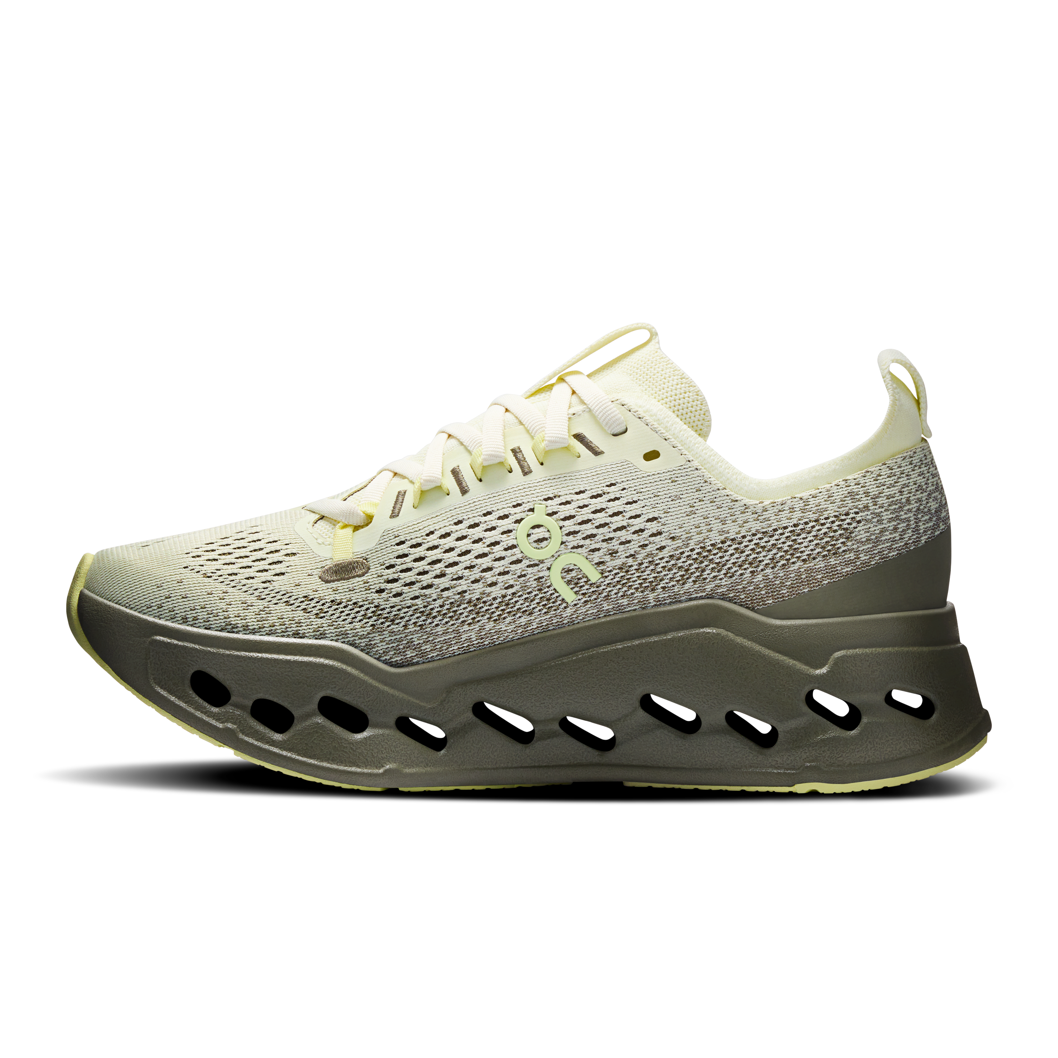 On Cloudsurfer Max Wide Seedling & Olive Women Road running Shoes