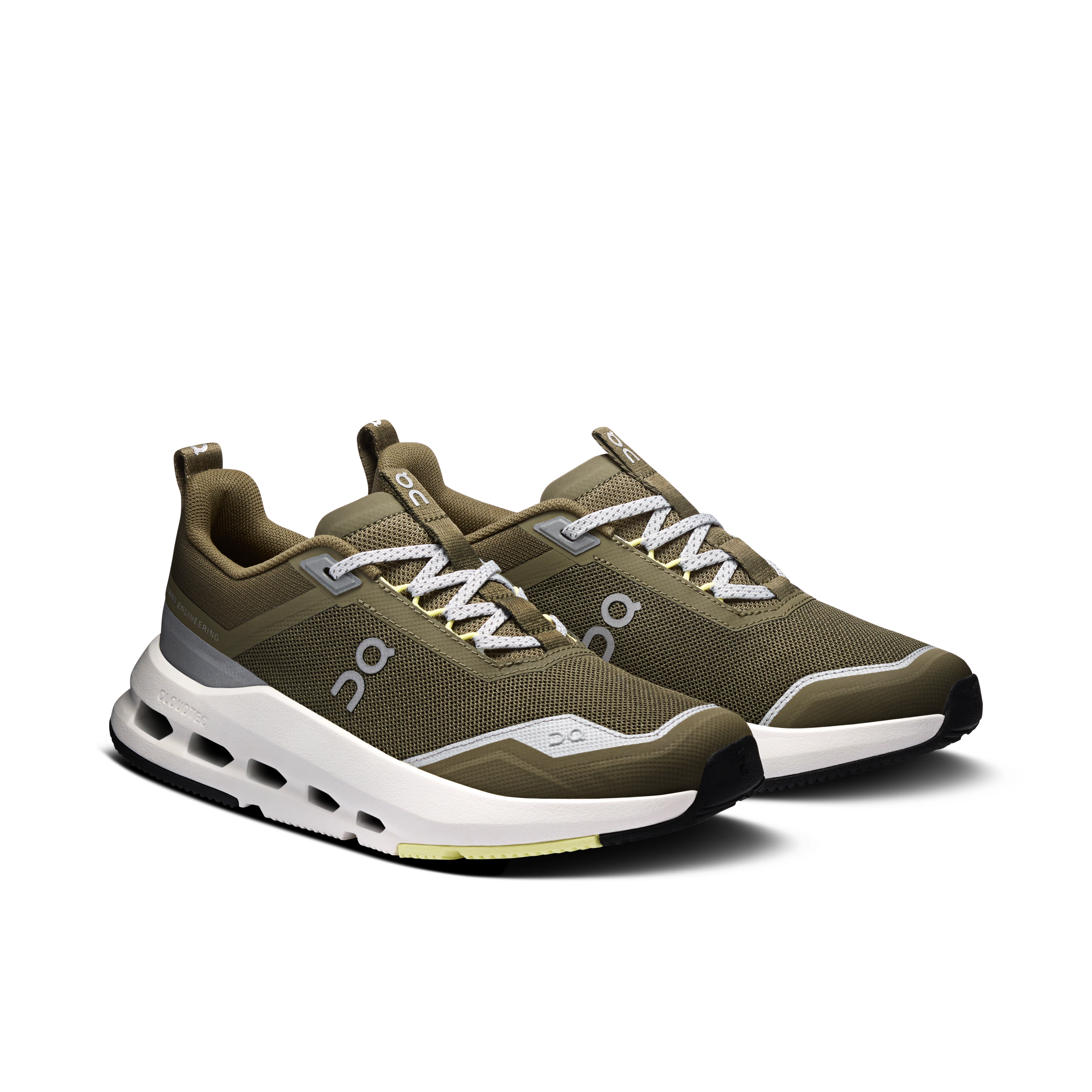 On Cloudnova Youth Olive & Limelight Youth Active life Shoes