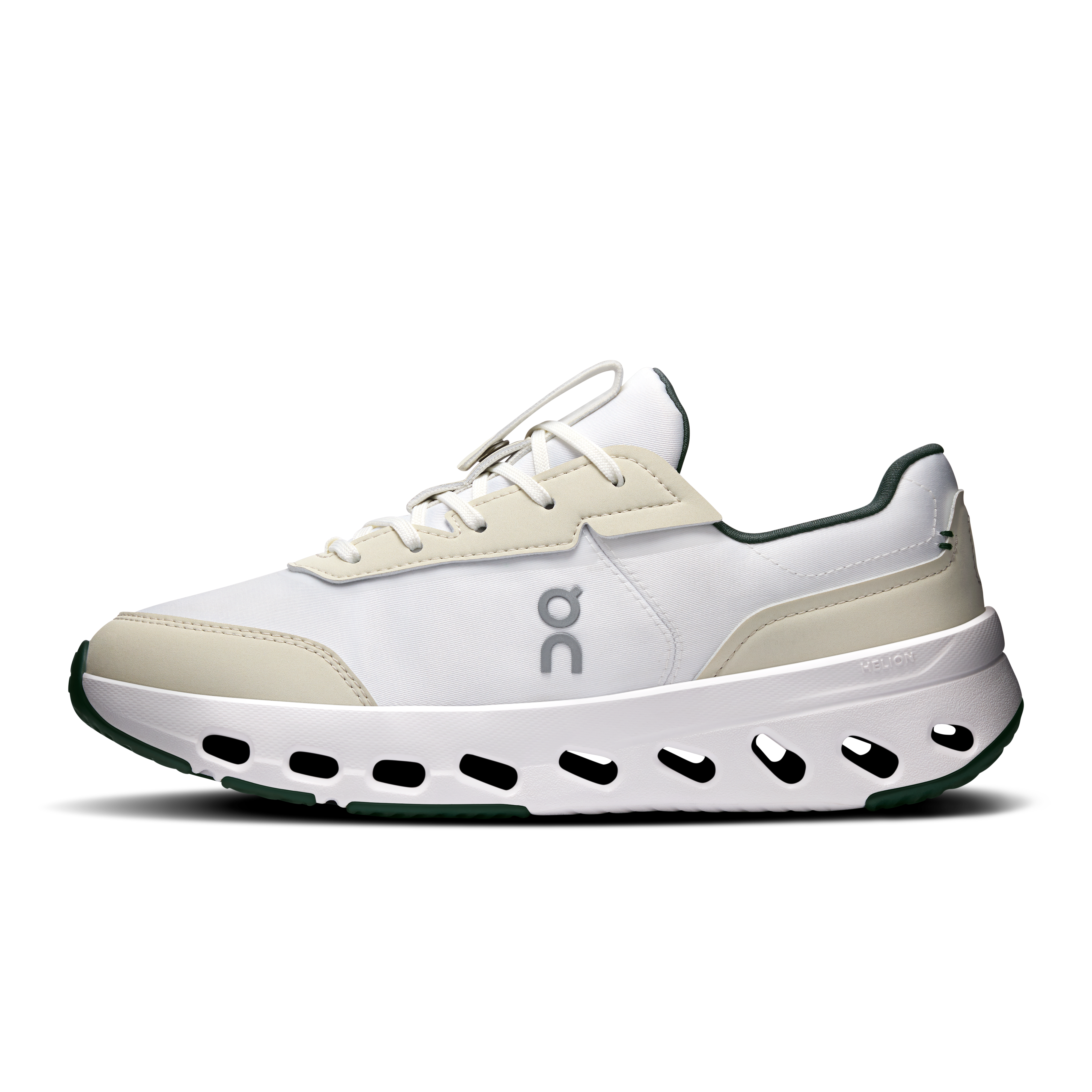 On THE ROGER Wildcard Ivory & Evergreen Women Tennis Shoes